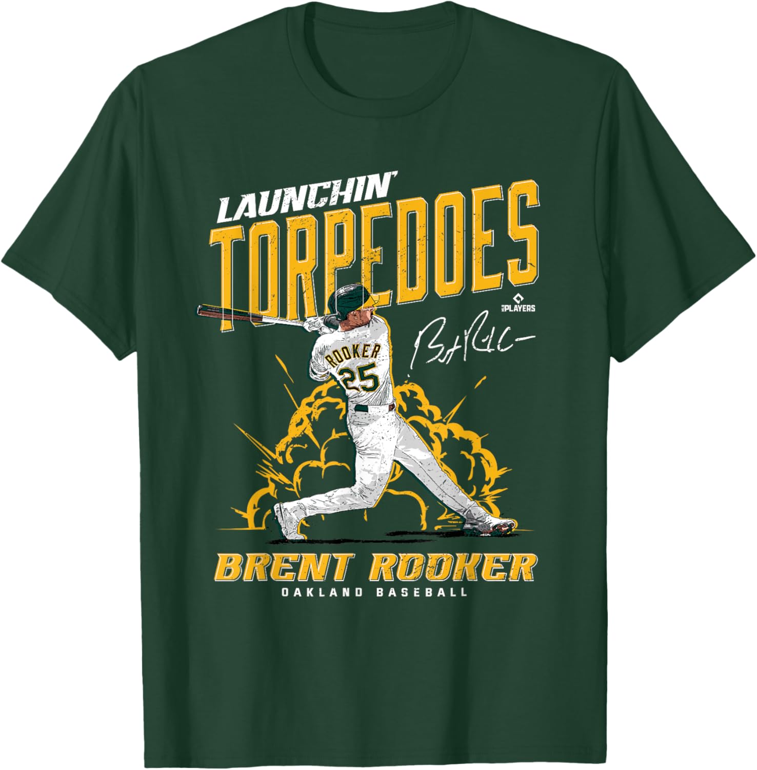 Brent Rooker Launchin' Torpedoes Oakland Baseball T-Shirt for Fans - 4