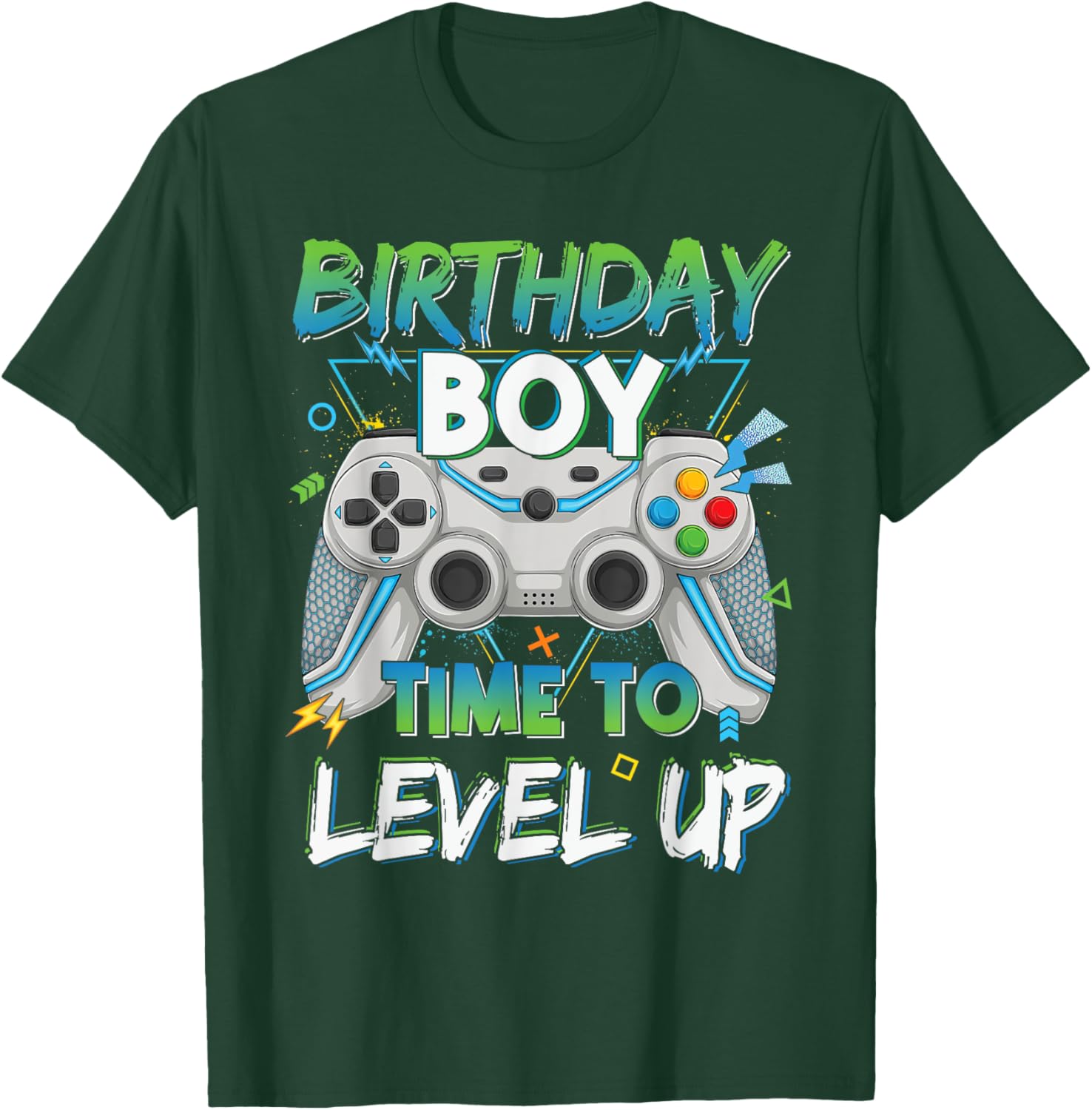 Level Up Gaming Birthday Boy T-Shirt for Young Gamer Boys - 14
