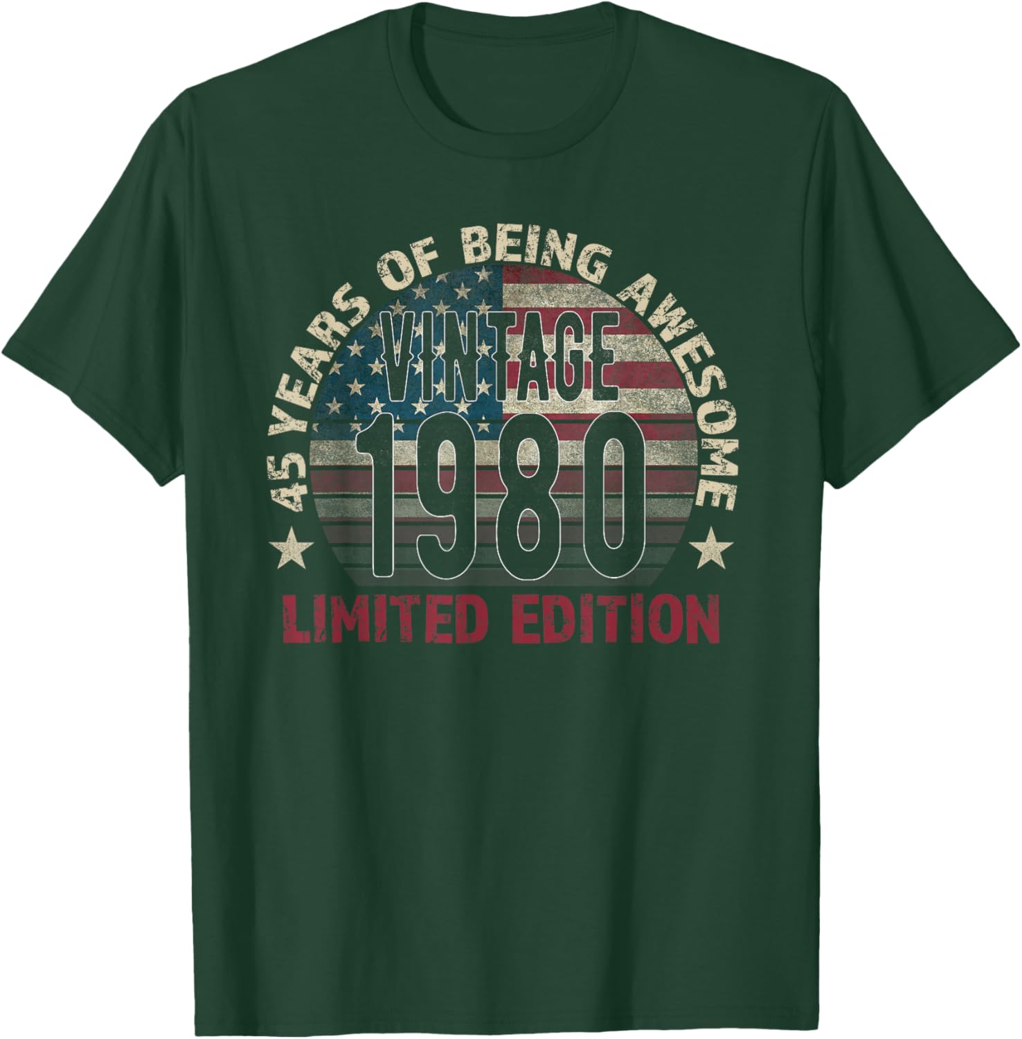 Vintage 45th Birthday Gift T-Shirt for Men Born in 1980 Turning 45 - 7