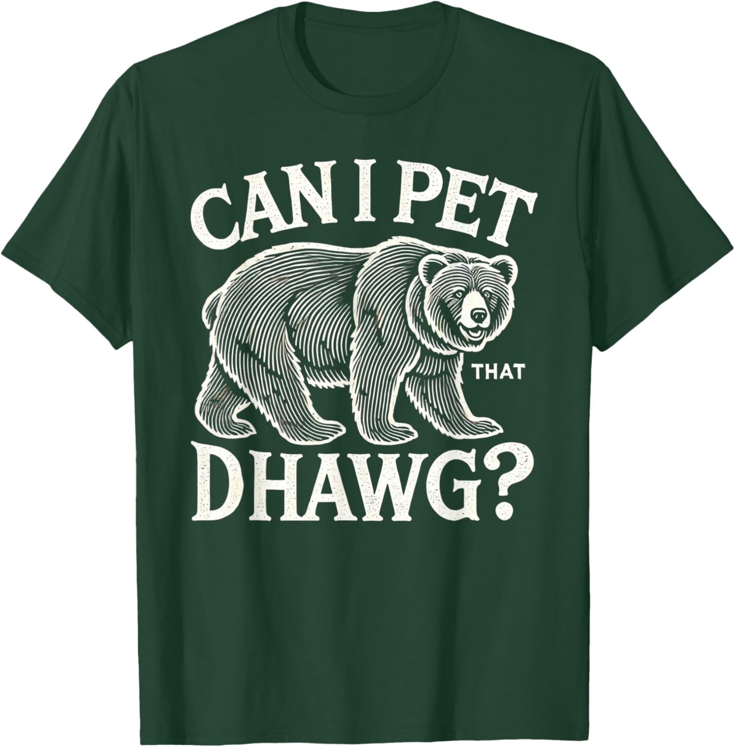 Can I Pet That Dog Bear T-Shirt for Men and Kids - Fun Pet Lover Apparel - 4