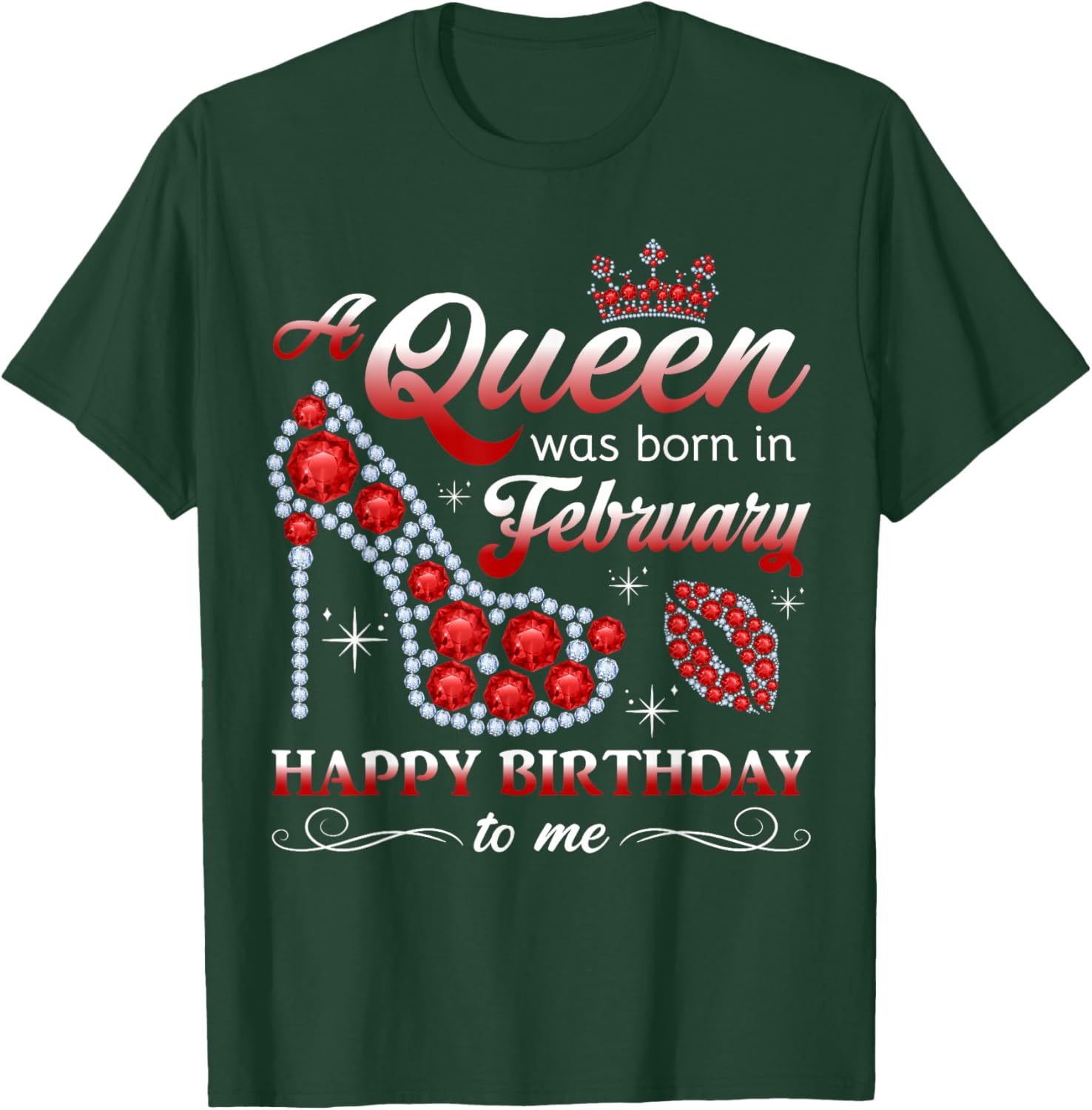 February Birthday Queen T-Shirt for Women and Girls - Celebrate in Style - 5