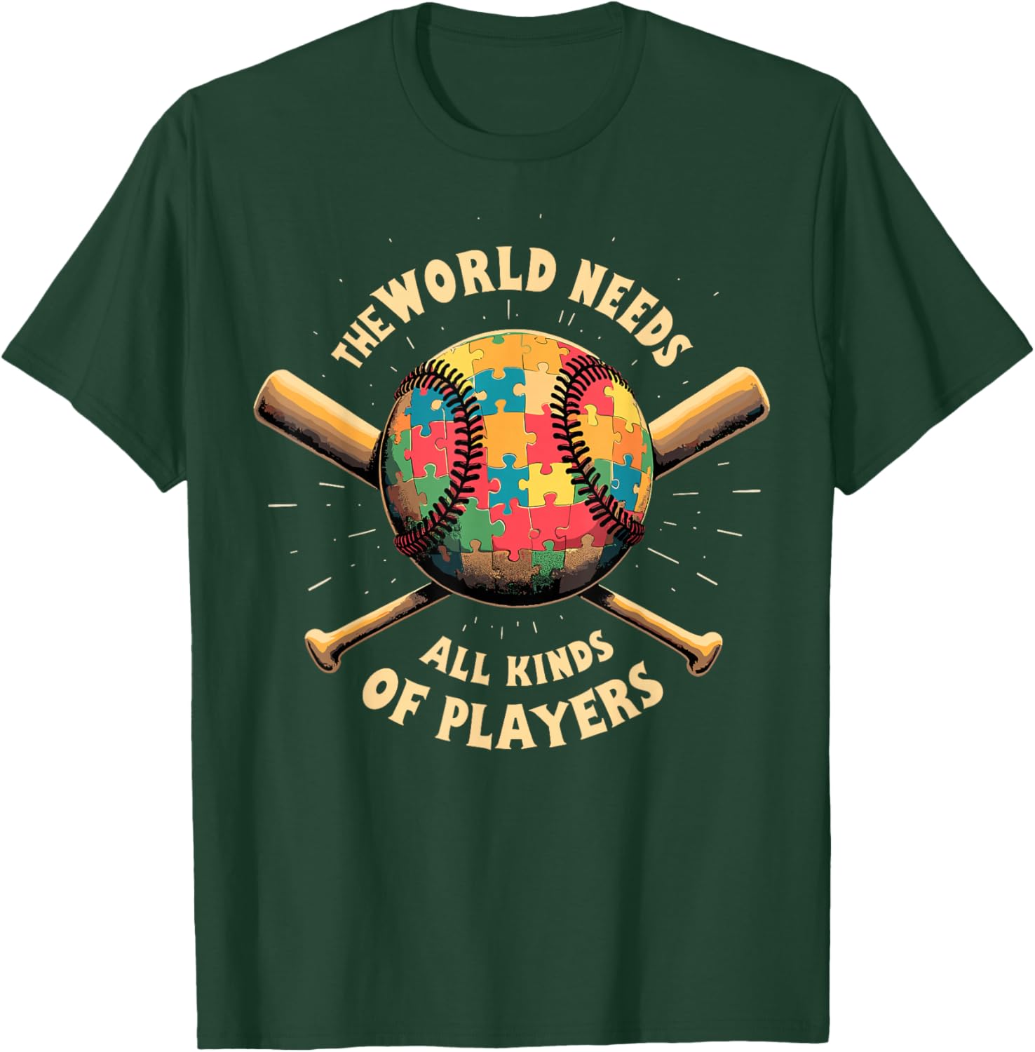 Autism Awareness Support T-Shirt for Baseball Players and Fans - 19