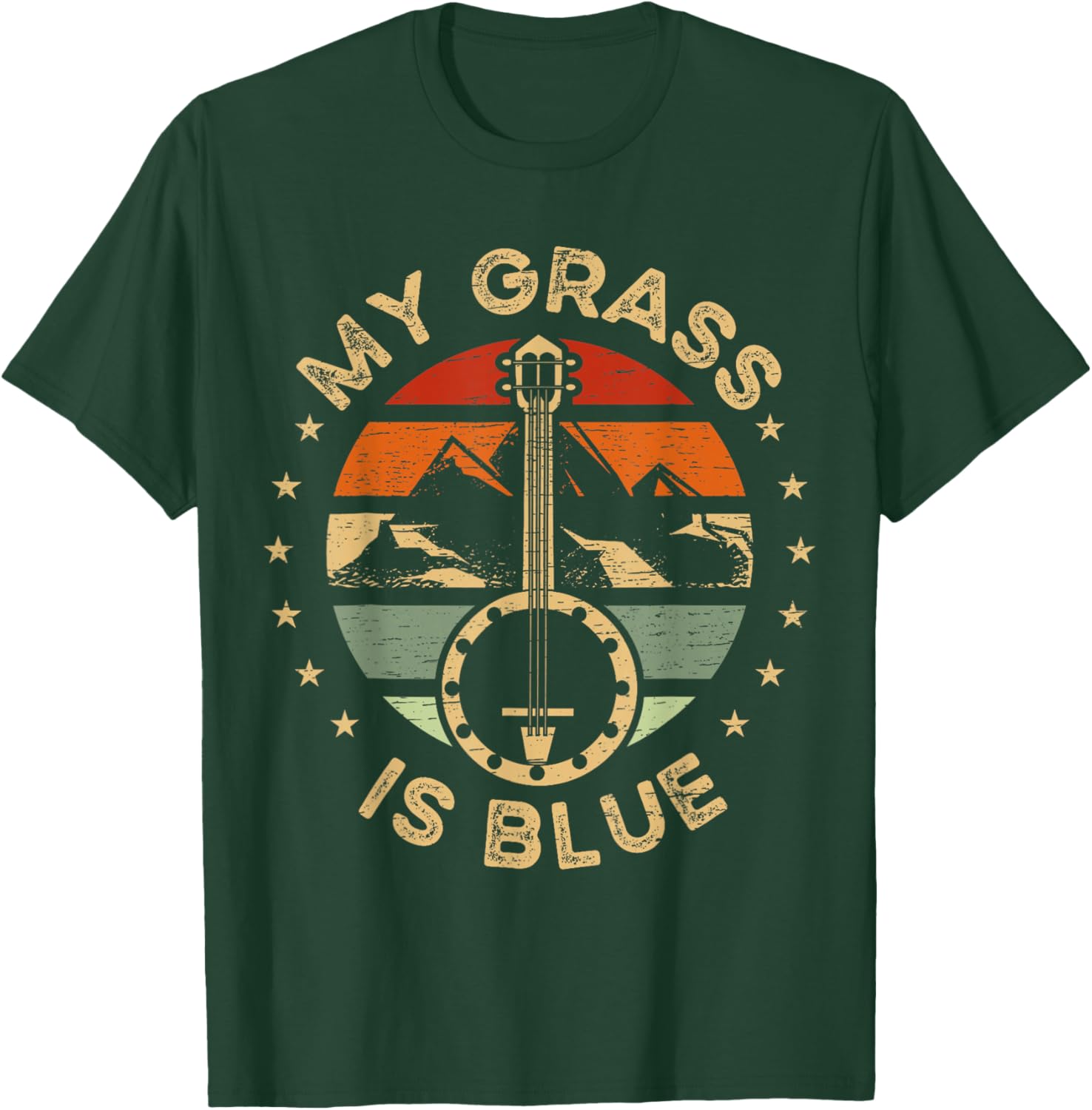 Blue Grass Banjo T-Shirt Perfect for Music Festival Lovers and Players - 12