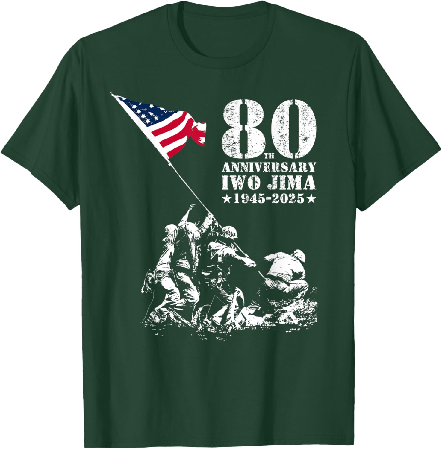 80th Anniversary Iwo Jima WWII Veterans T-Shirt for Honor and Remembrance - 25