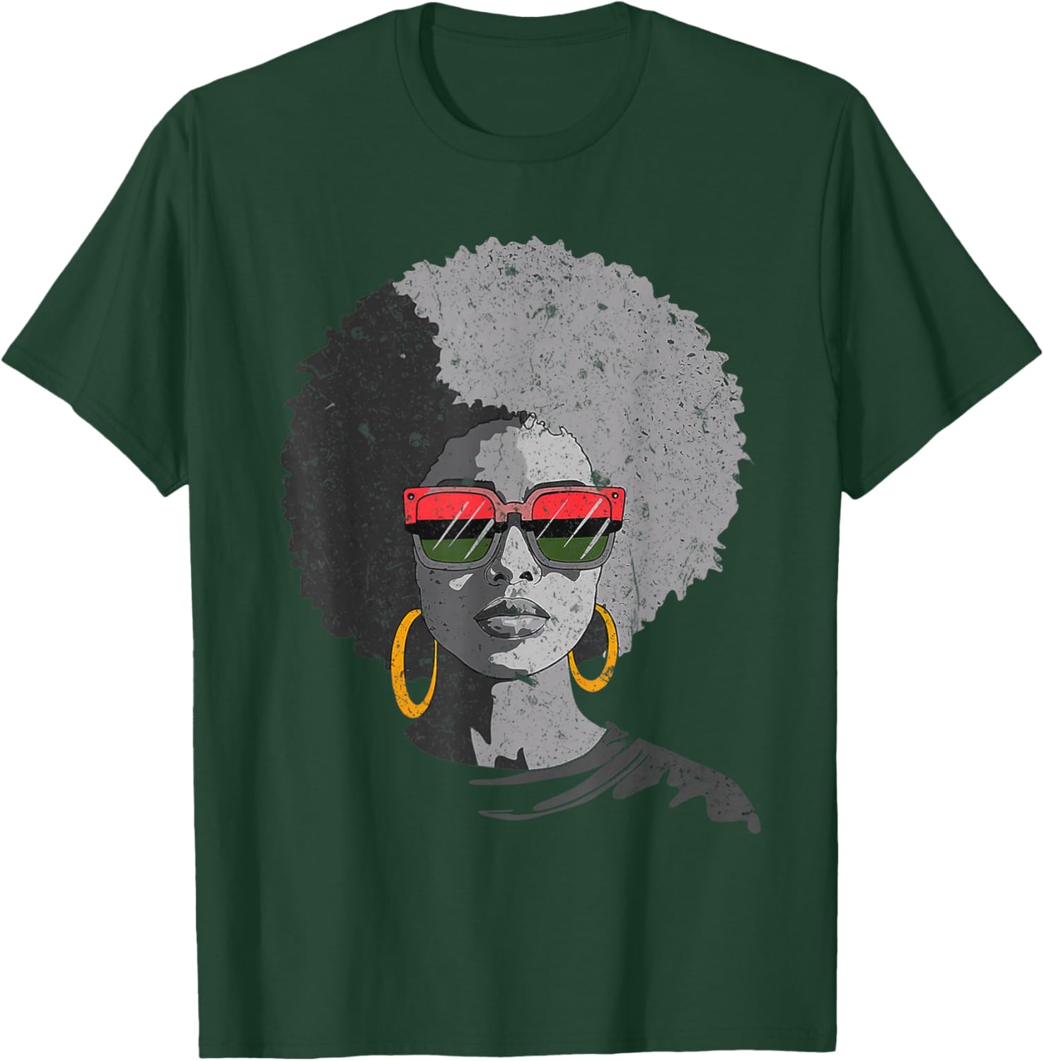 Black Queen Afro Melanin Juneteenth T-Shirt for Women - Stylish & Proud - 11