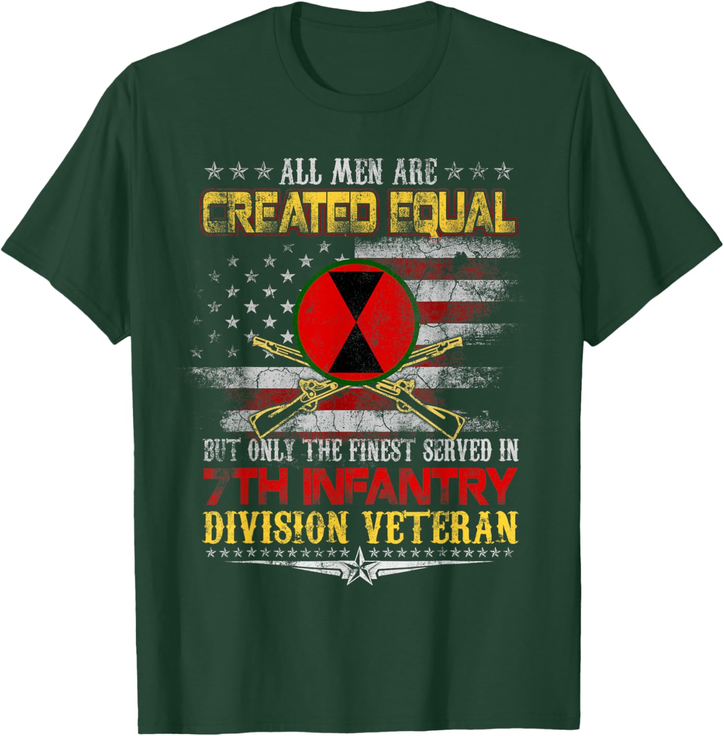All Men Created Equal 7th Infantry Division Veteran T-Shirt for Heroes - 13