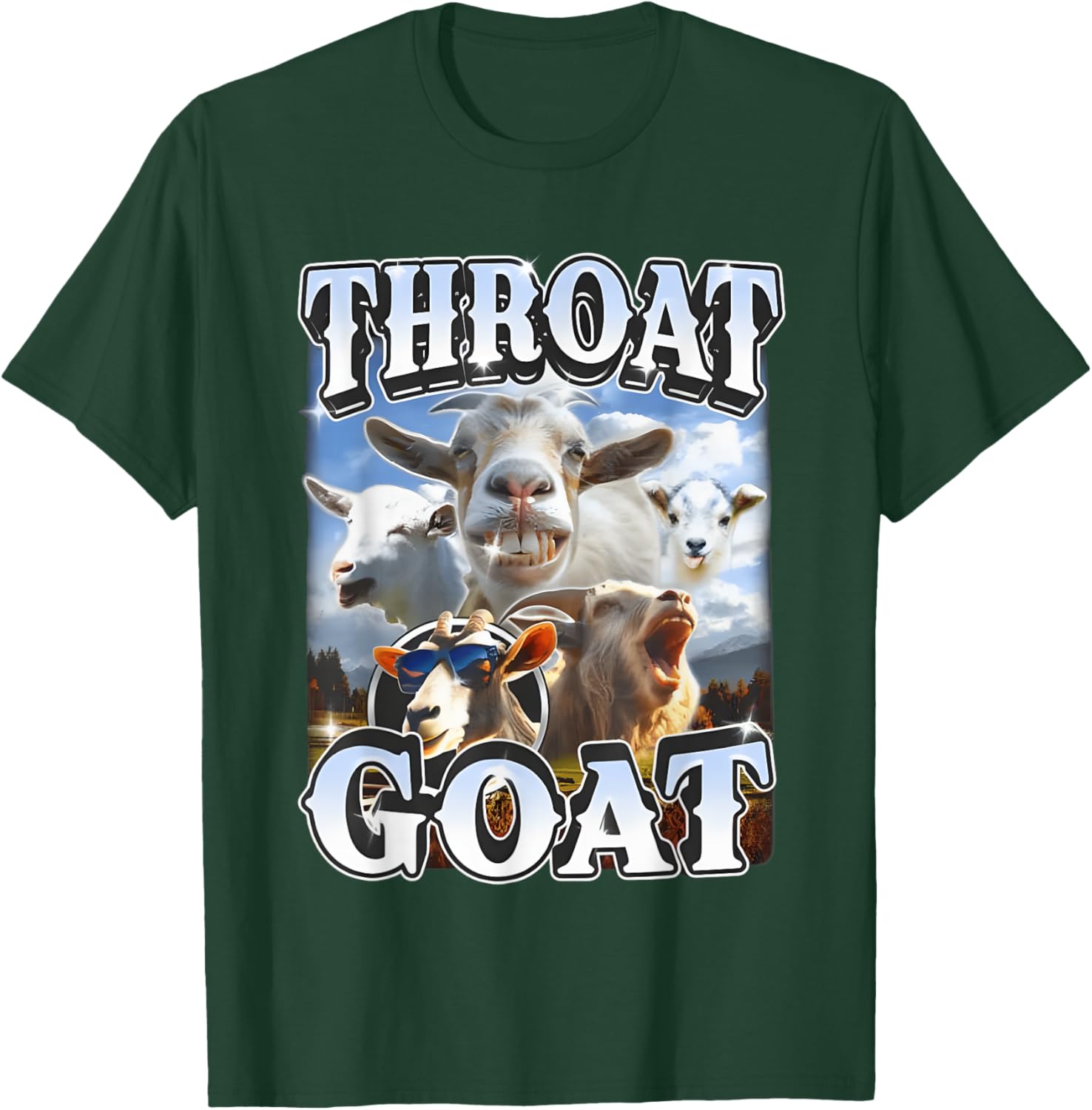 Throat Goat Retro Funny Gag T-Shirt for Adult Humor Lovers - 1