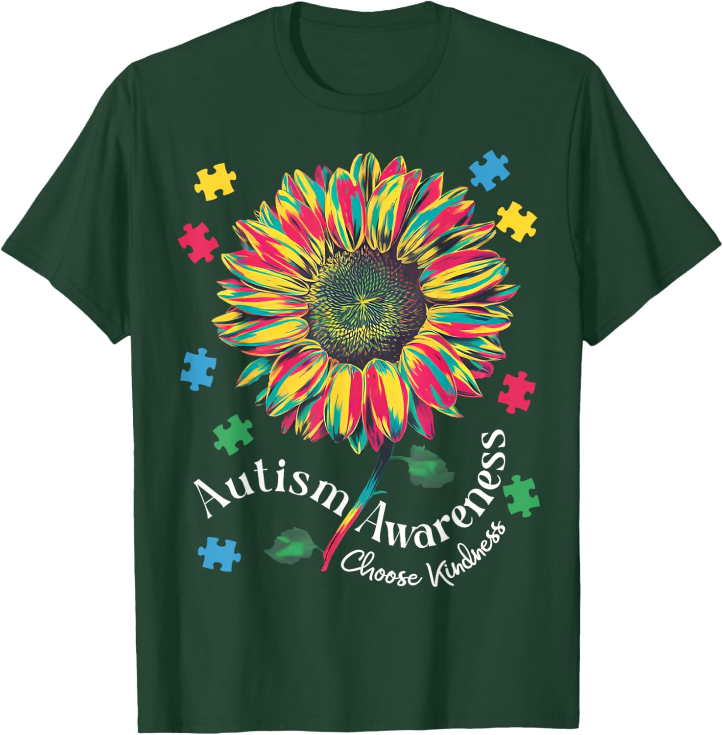 Autism Awareness Choose Kindness T-Shirt for Boys and Girls - 21