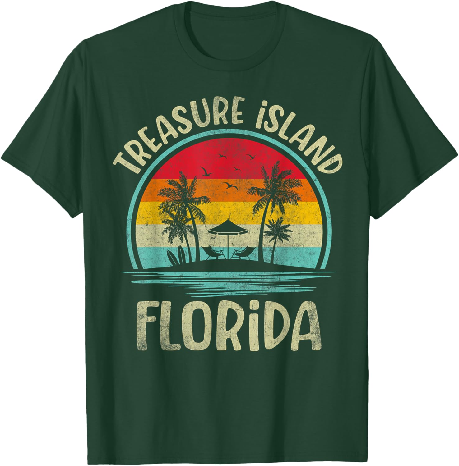 Treasure Island Florida Family Vacation Palm Tree T-Shirt for Summer Fun - 5