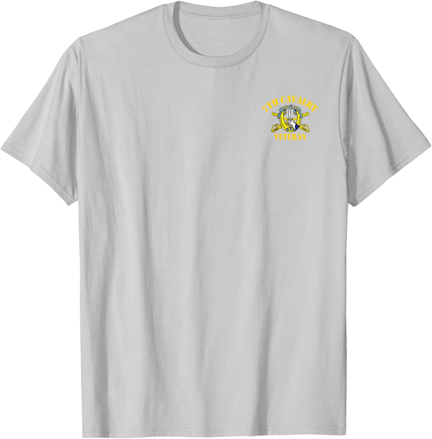 7th Cavalry Regiment Veteran T-Shirt with Patriotic Flag for Veterans Day - 5