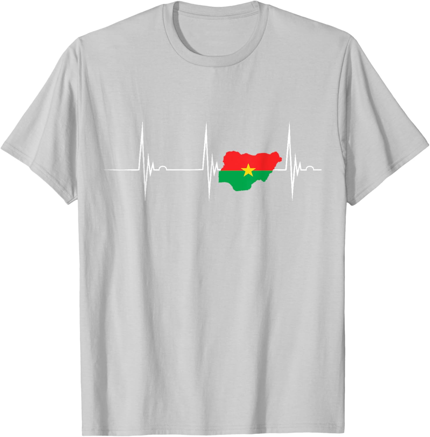 Burkina Faso Heartbeat EKG Pulse Flag T-Shirt for Proud Burkina Fasoans - 21