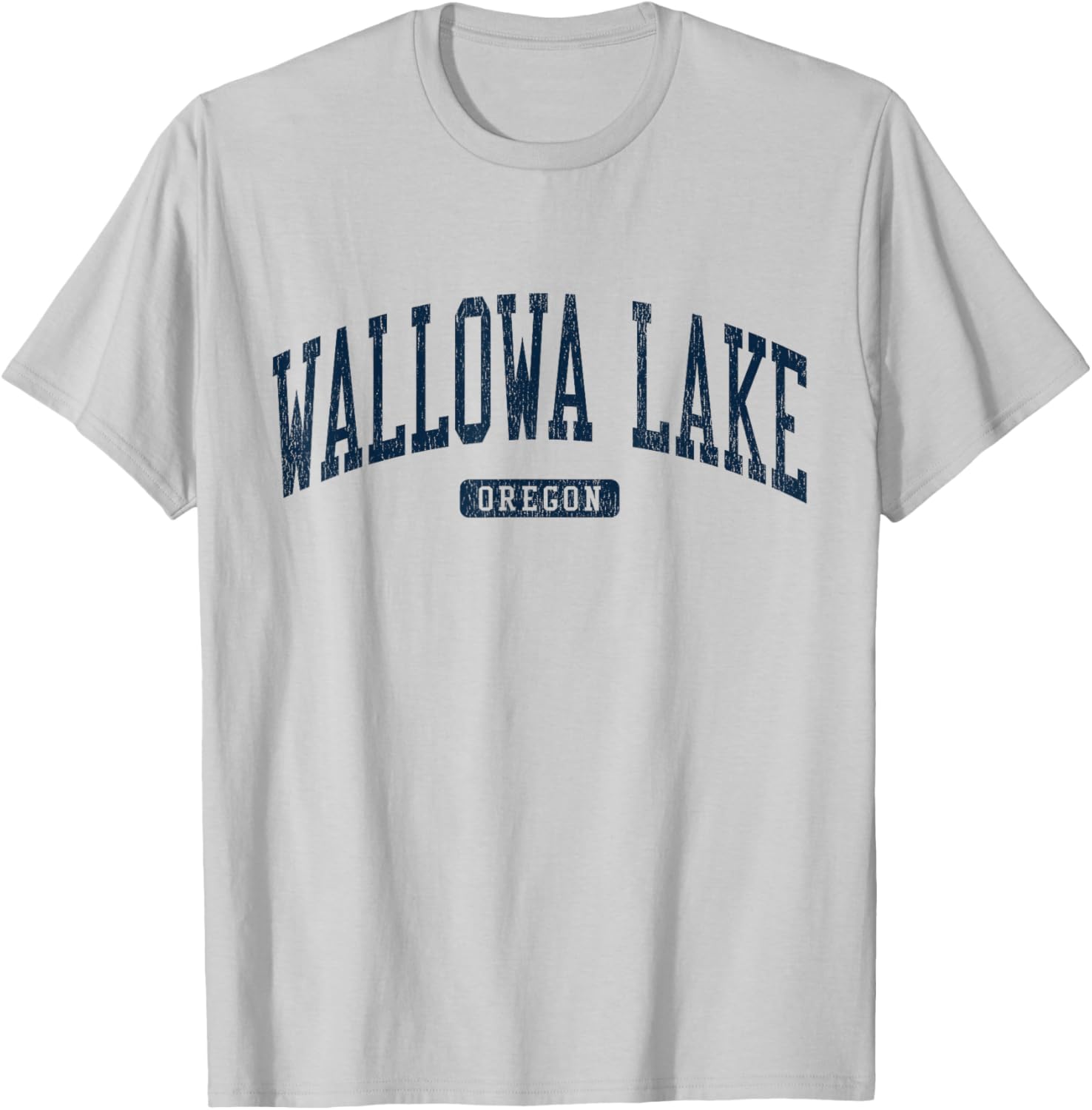 Wallowa Lake Oregon College Style Blue T-Shirt for Casual Wear - 1