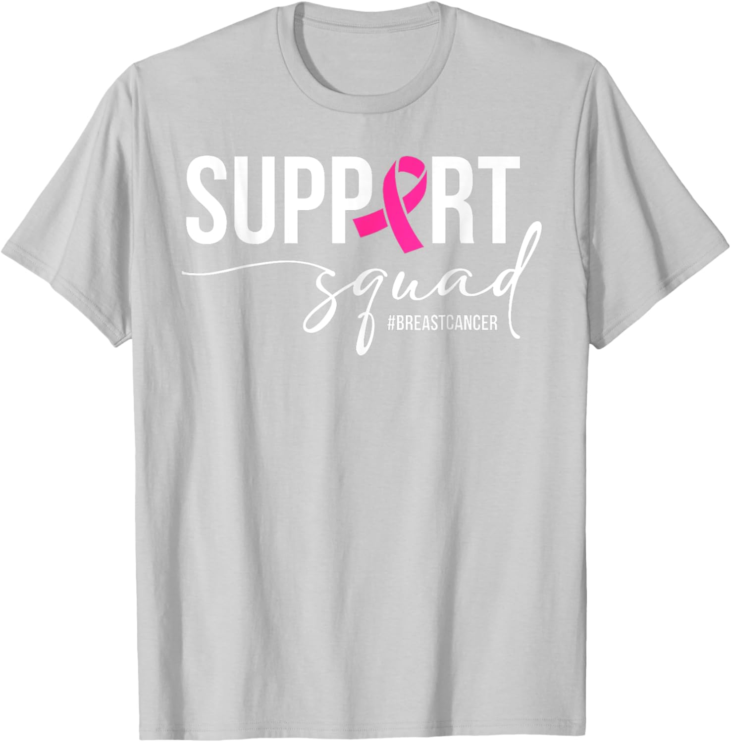 Breast Cancer Warrior Support Squad T-Shirt for Awareness and Empowerment - 1