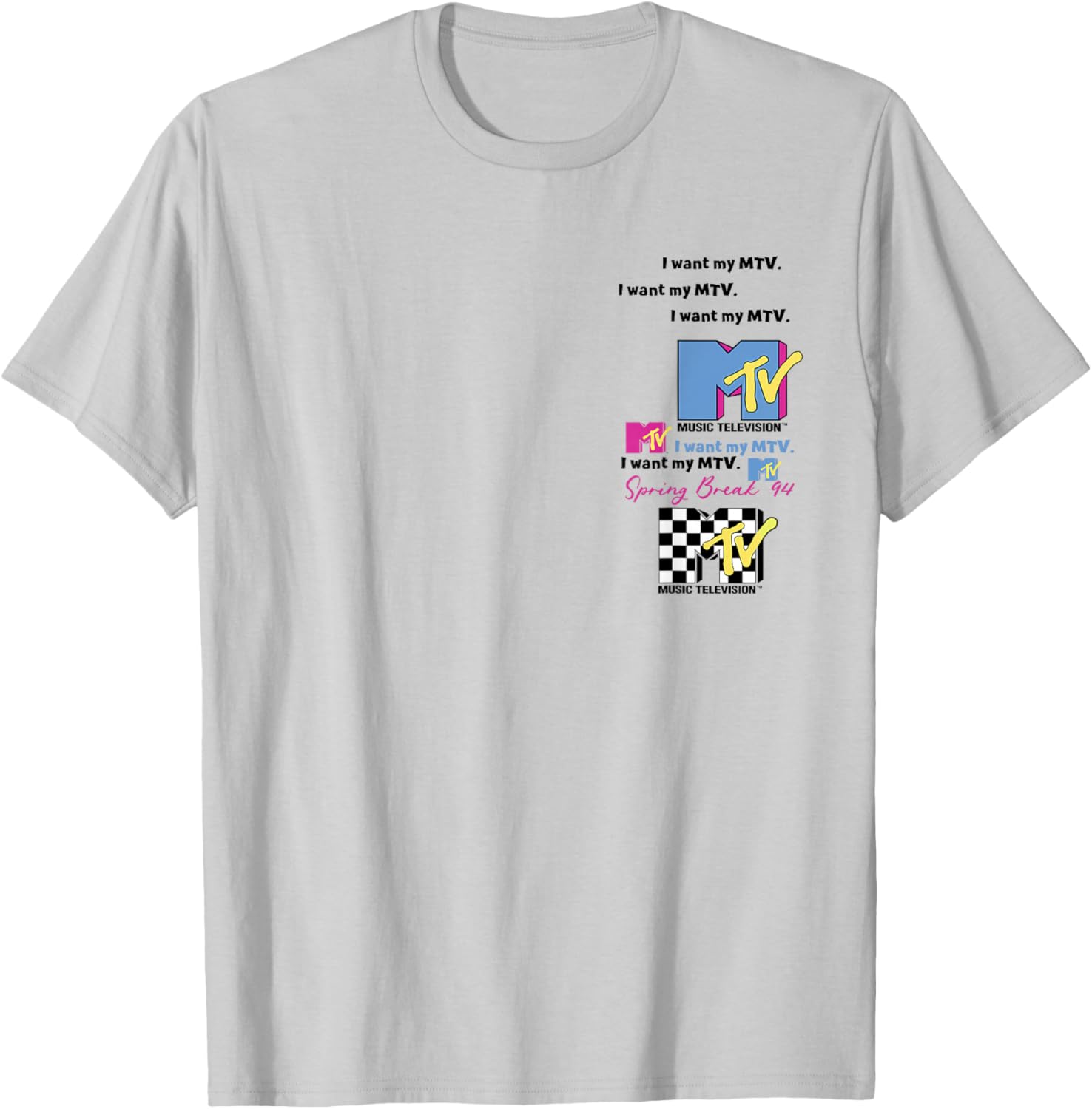 MTV Spring Break 94 Retro Pop Art Tee - Vintage Style Graphic T-Shirt - 5