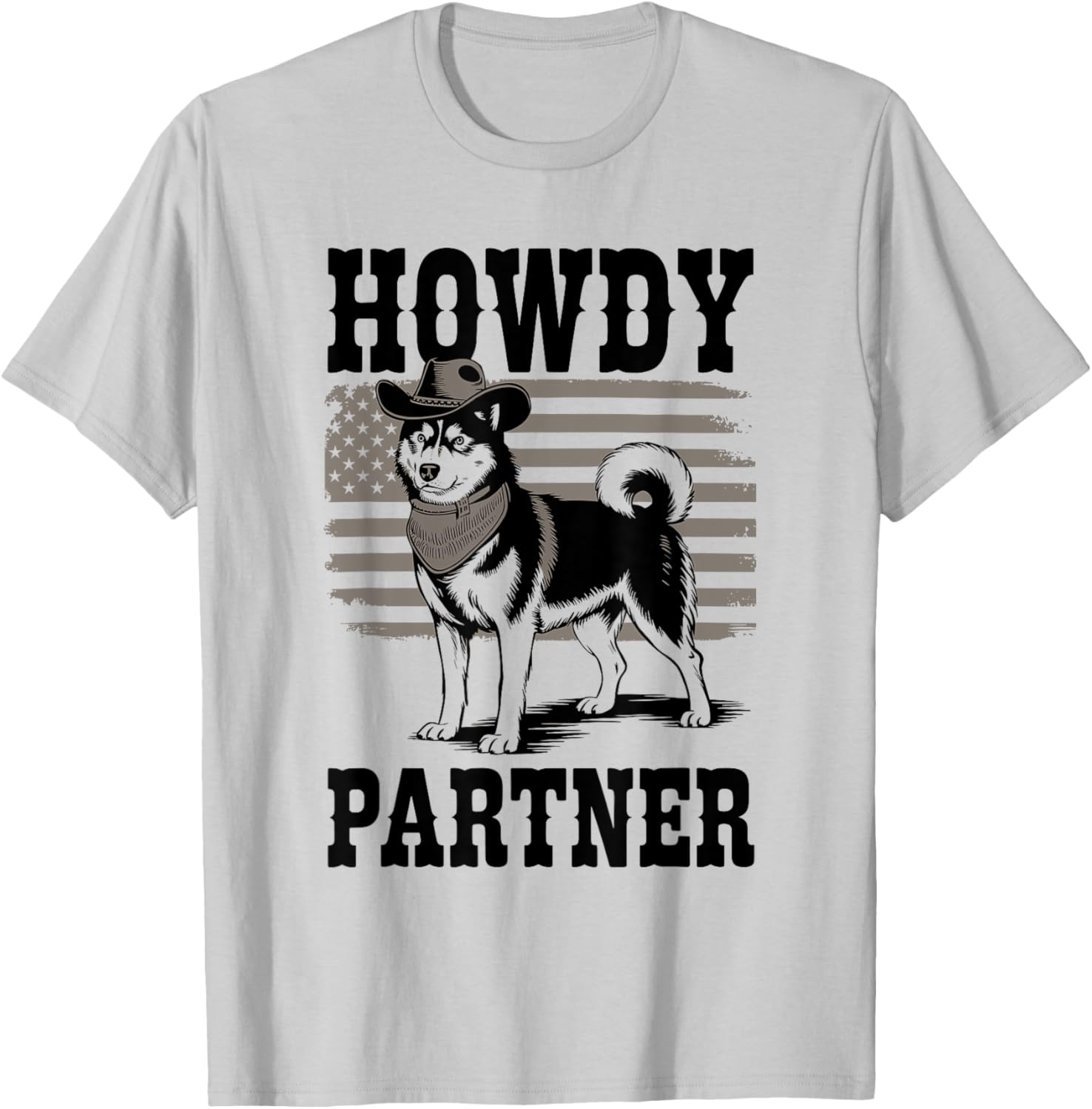 Western Cowboy Howdy Partner Husky T-Shirt for Fun and Adventure - 1