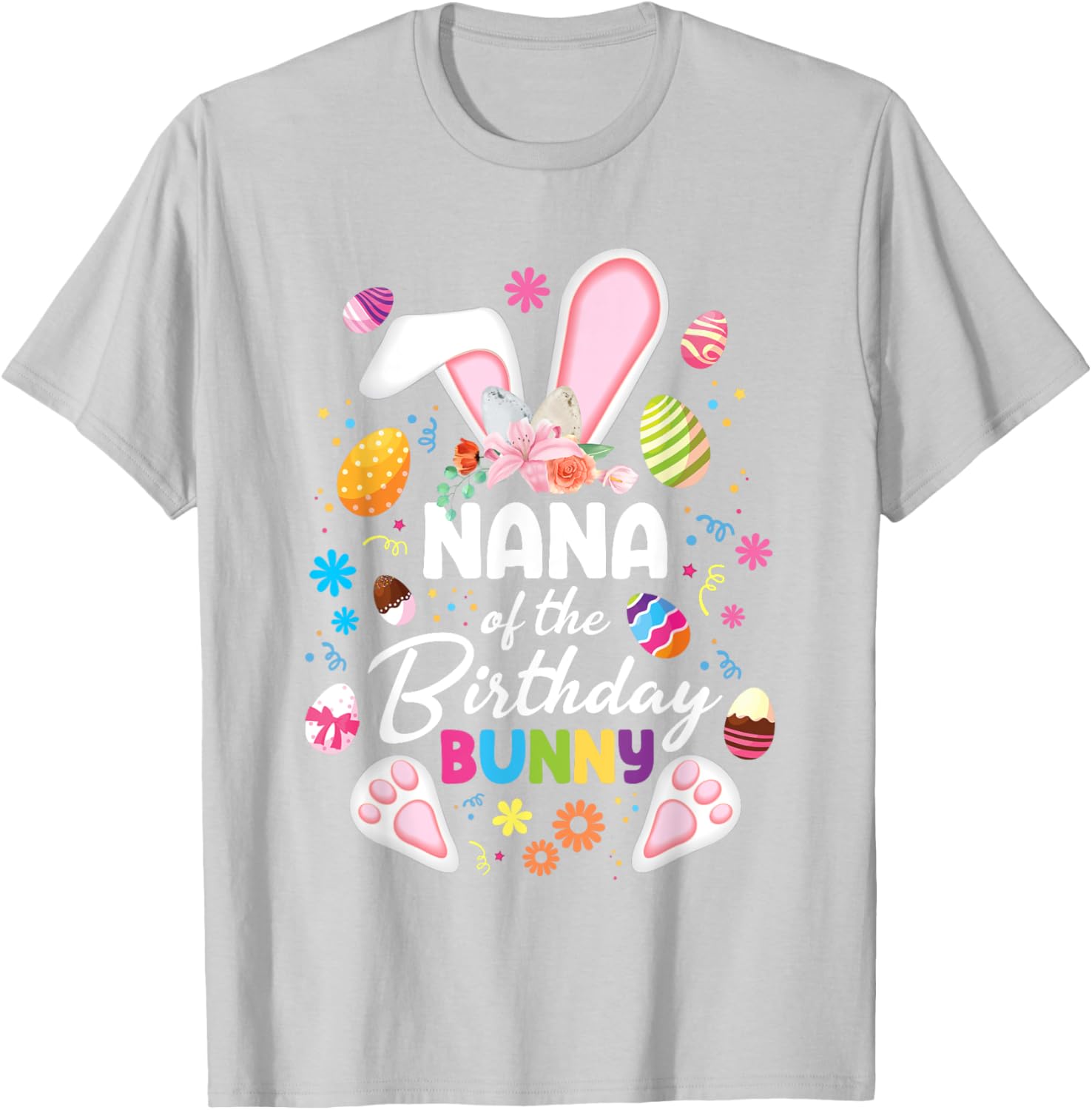 Nana Of The Birthday Bunny Easter Family Matching T-Shirt for Fun Celebrations - 20
