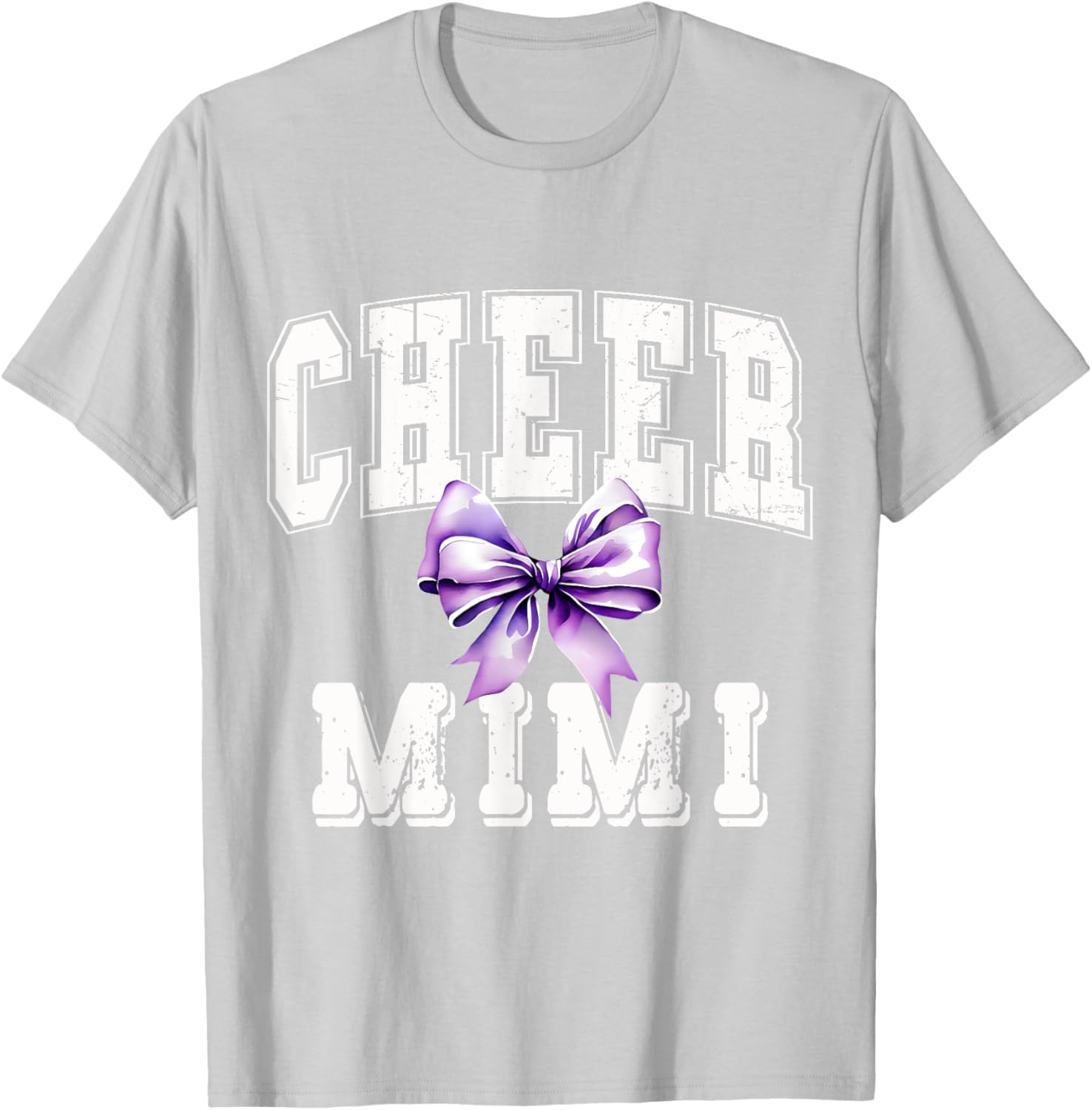 Cheer MIMI Coquette Purple Bow Cheerleader T-Shirt for Stylish Fans - 14