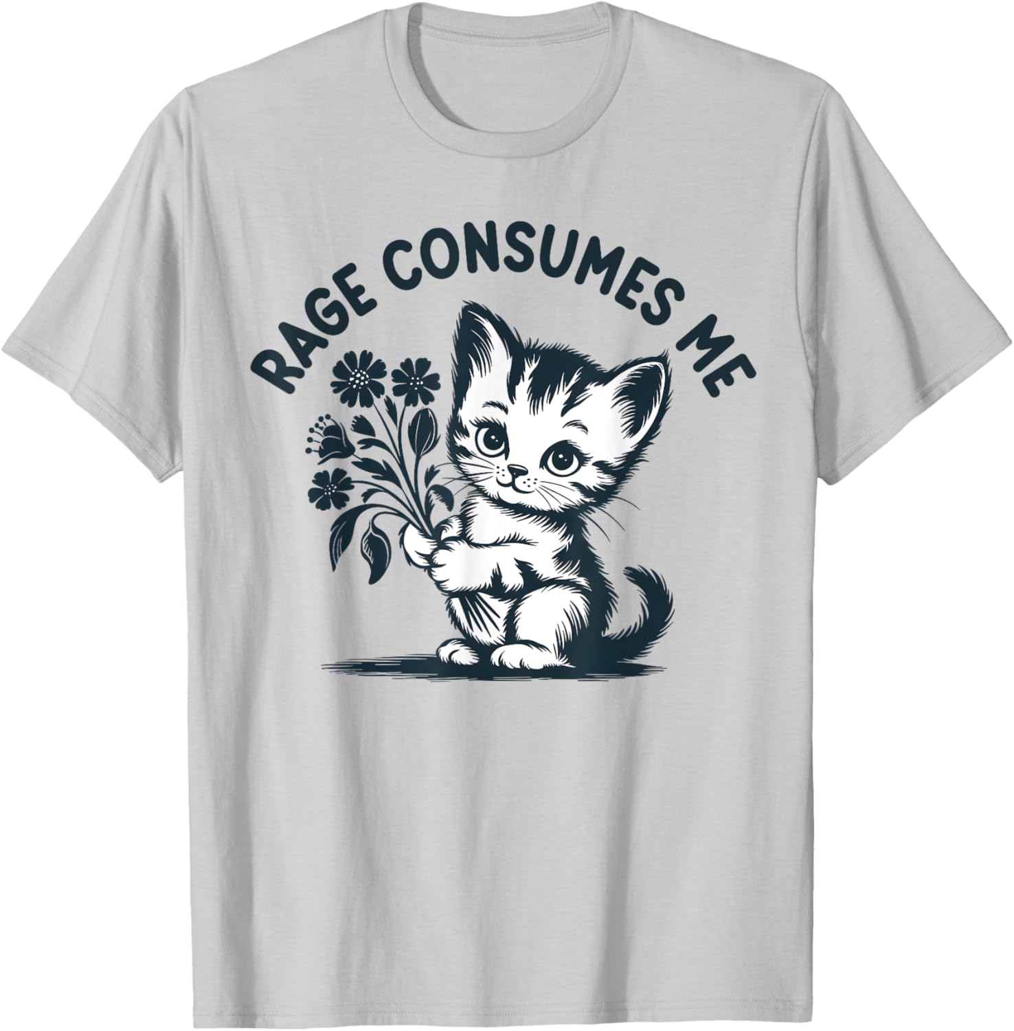 Cat Rage Consumes Me Funny T-Shirt for Men and Women - Stylish Pet Lover Tee - 4