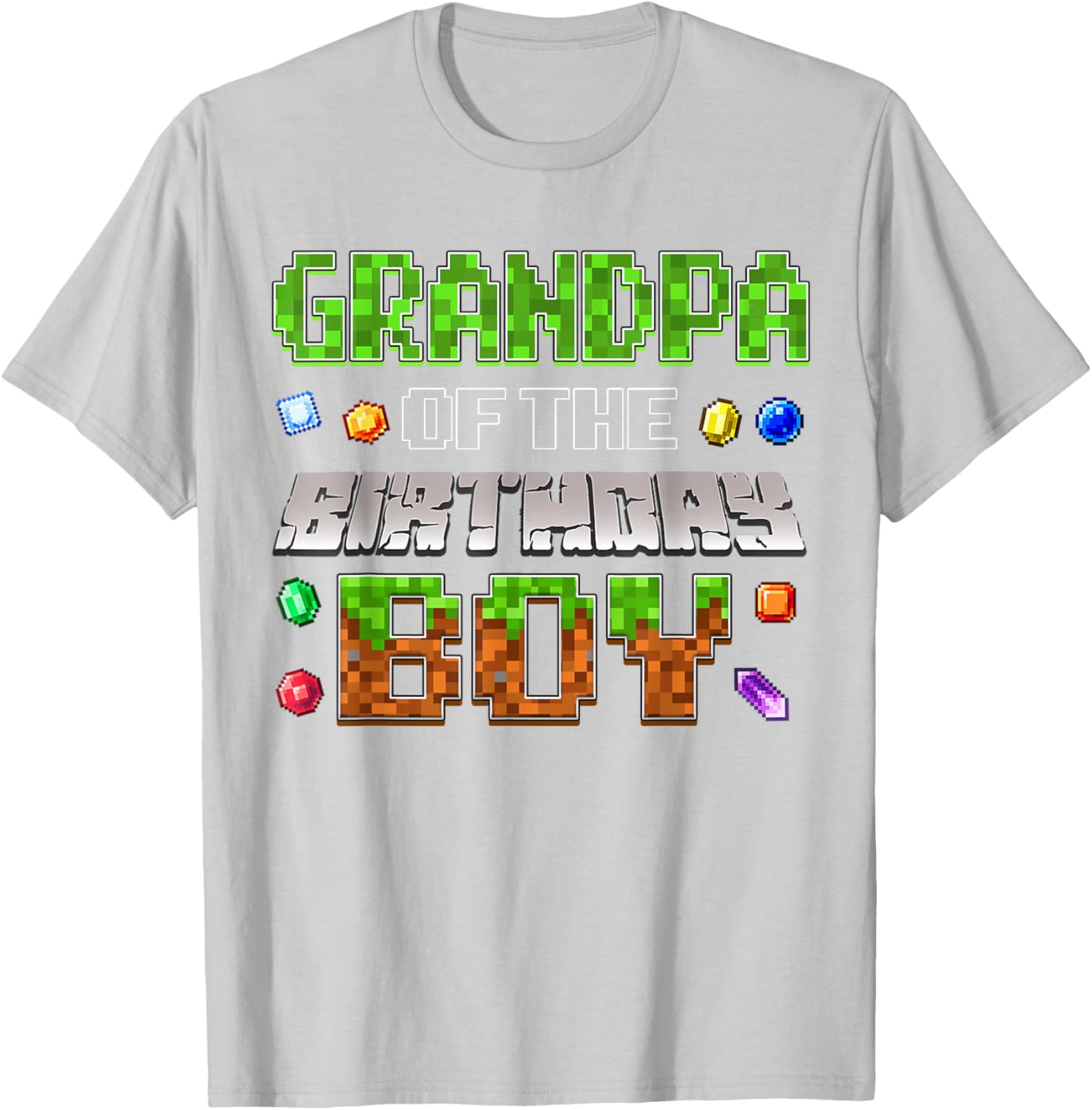Grandpa of the Birthday Boy Pixel Number T-Shirt for Fun Celebrations - 23
