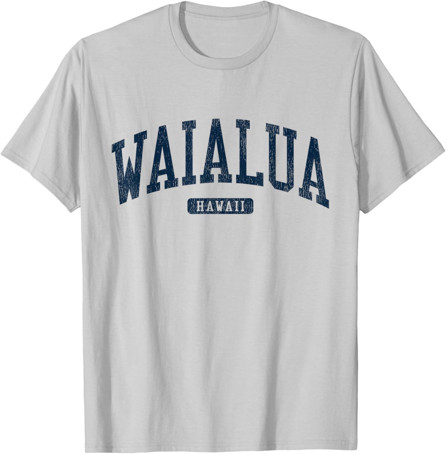 Waialua Hawaii College Style Blue T-Shirt for Casual Wear and Comfort - 10