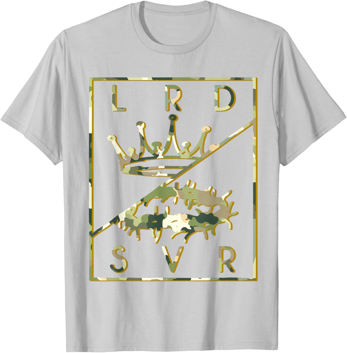 Camo Jesus Crown T-Shirt - Christian King Lord & Savior Apparel - 25