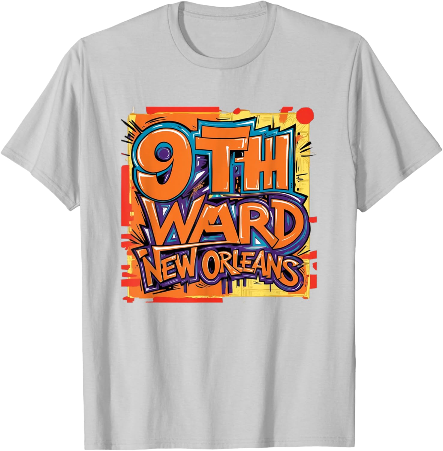 9th Ward Graffiti Art T-Shirt New Orleans Unique Style Clothing - 11