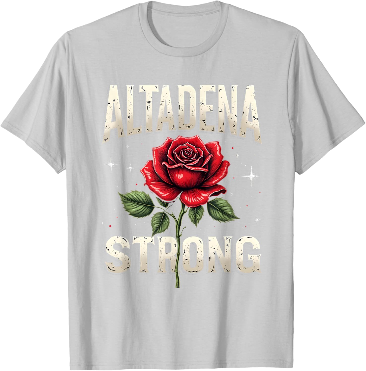 Altadena Strong Red Rose Costume Design T-Shirt for Unique Style - 4