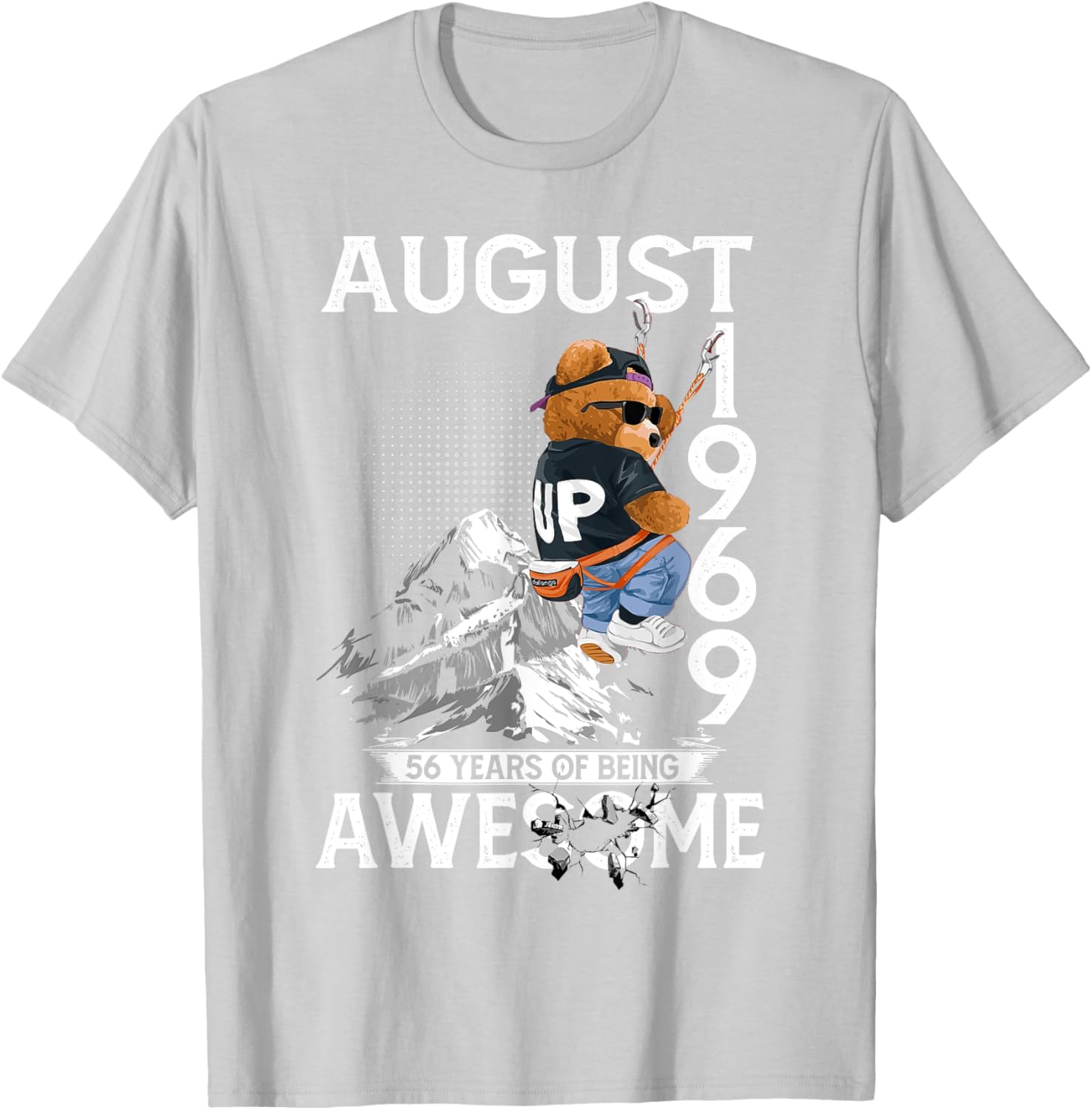 56th Birthday Bear Legends August 1969 T-Shirt for Men Gifts - 6