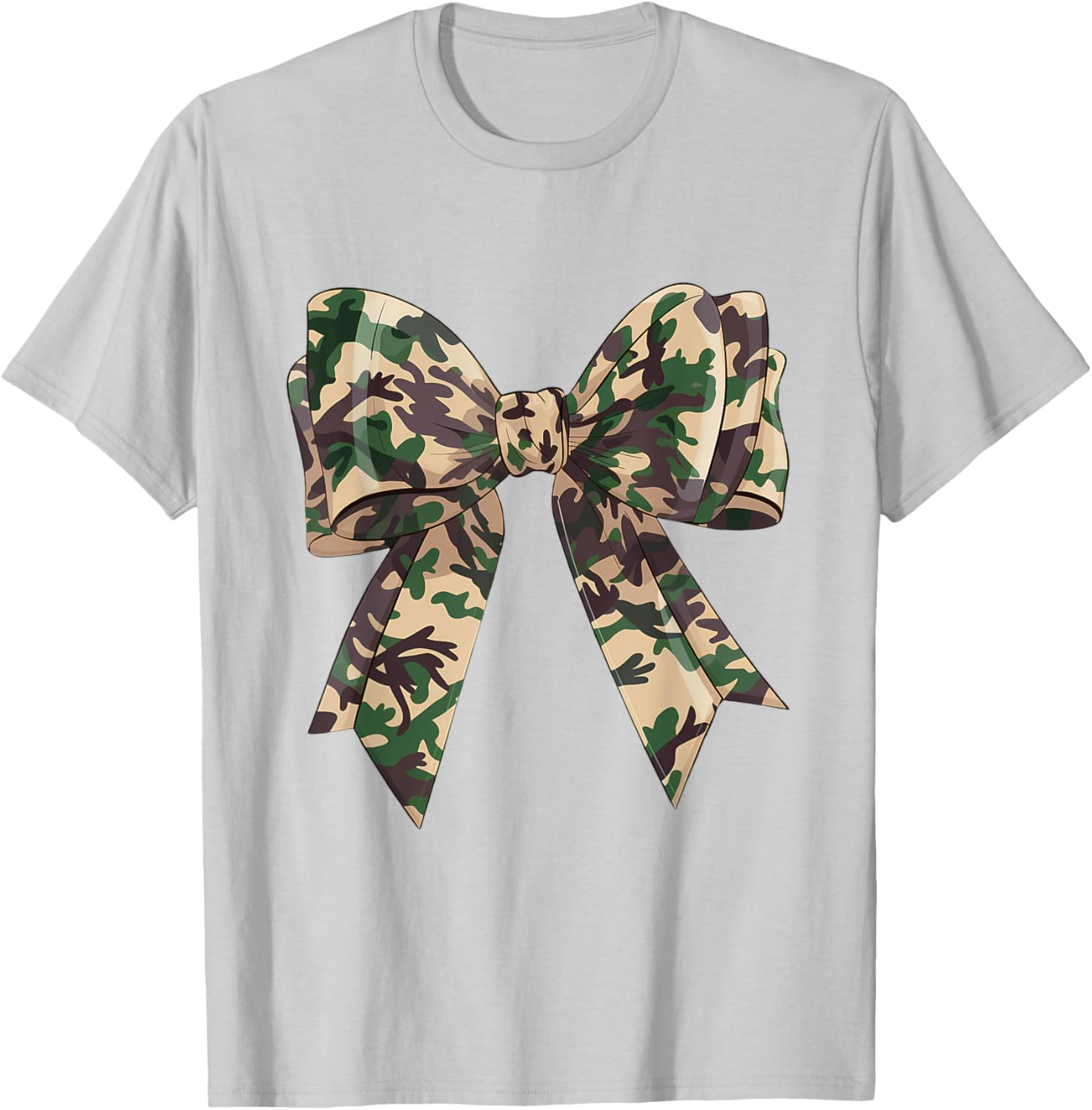 Chic Camouflage Bow Coquette T-Shirt for Hunting Women and Girls - 23
