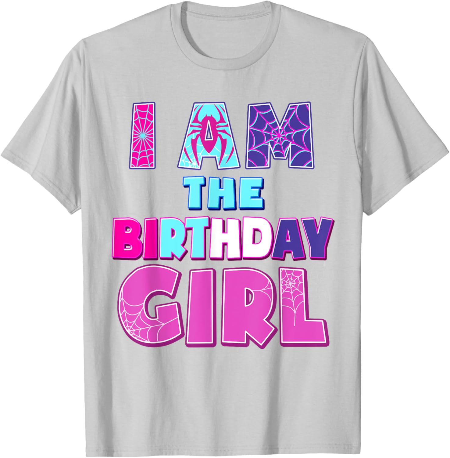 Funny Birthday Girl Spider T-Shirt for Birthday Party Fun - 13