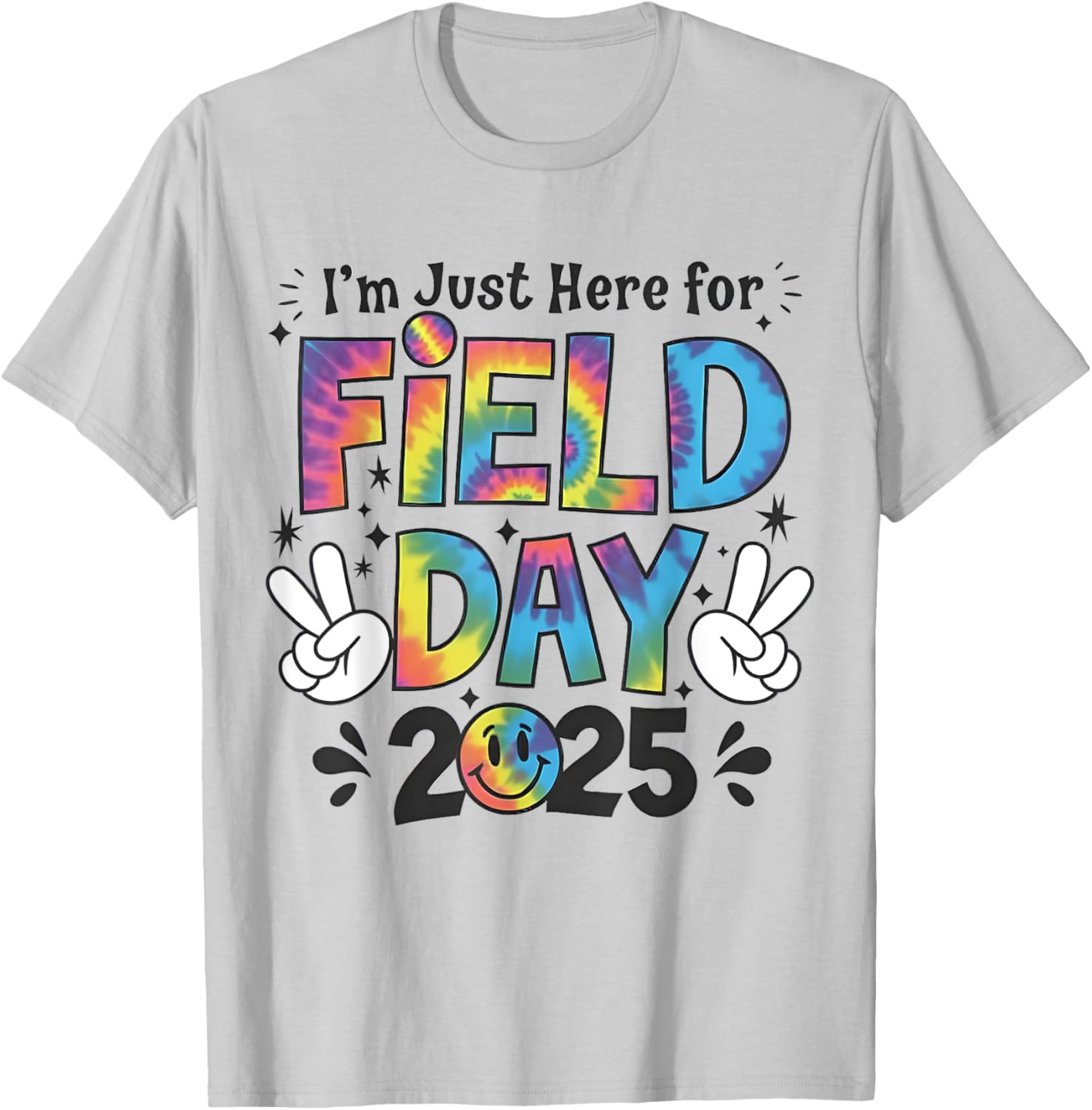 Tie Dye Field Day 2025 Peace Sign T-Shirt for Kids and Teachers - 14