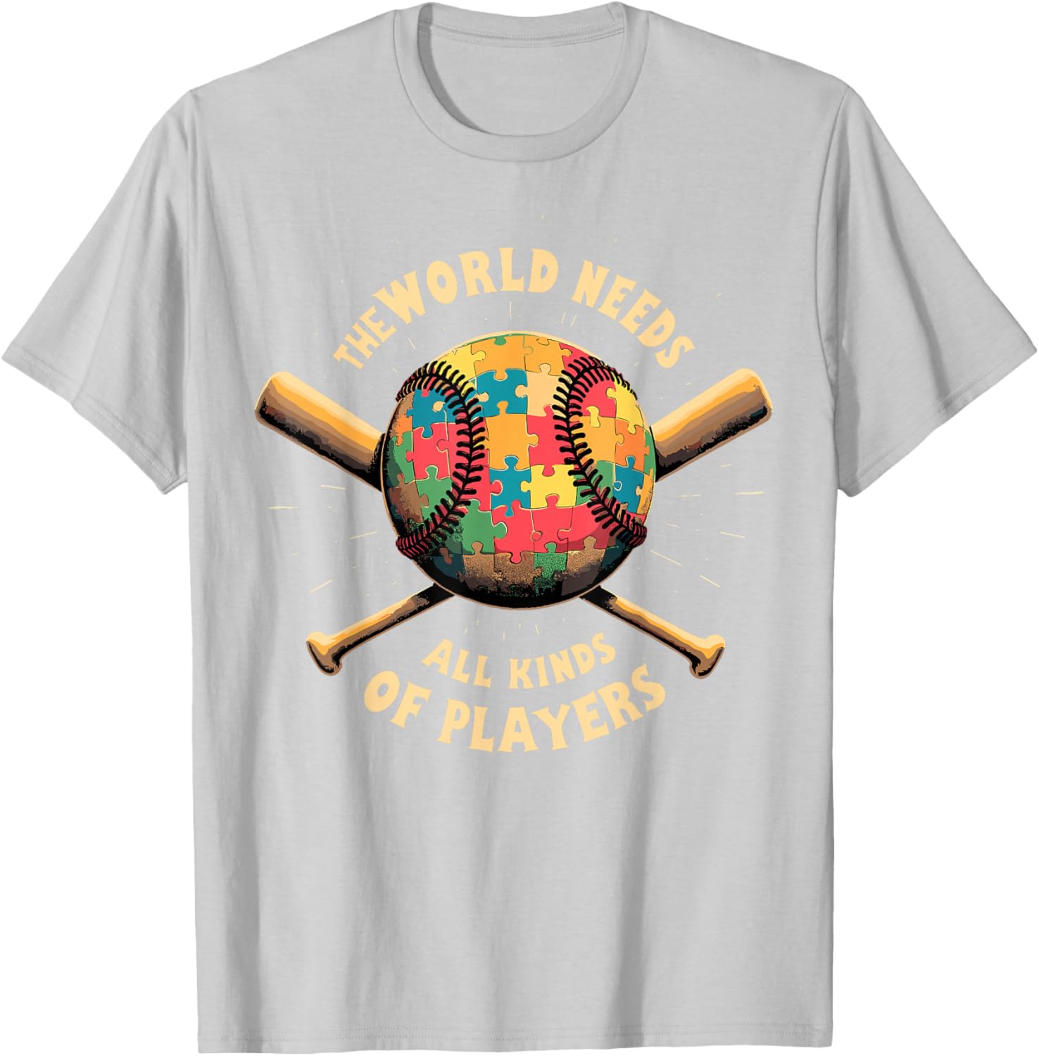 Autism Awareness Support T-Shirt for Baseball Players and Fans - 16