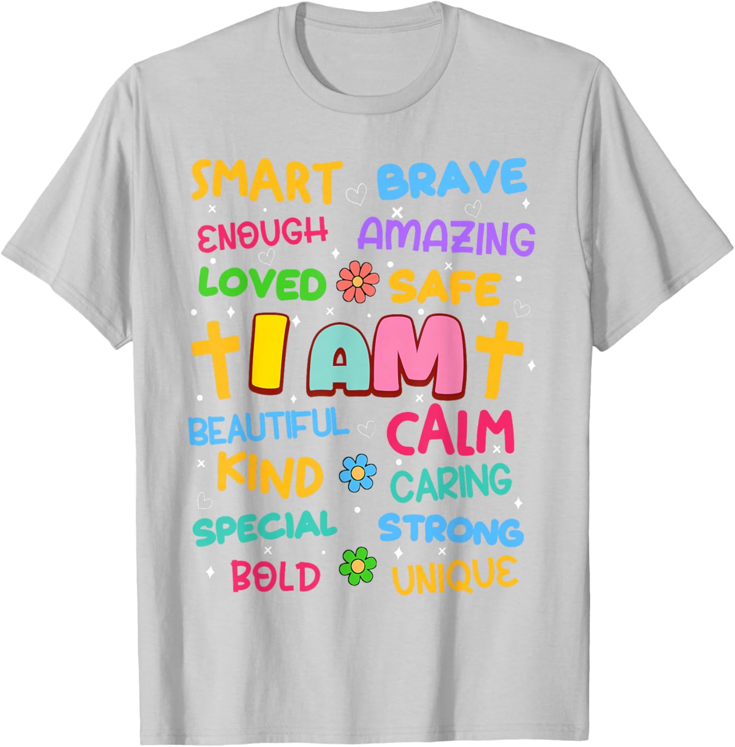 Colorful I Am Daily Affirmation T-Shirt for Christian Toddler Girls - 19