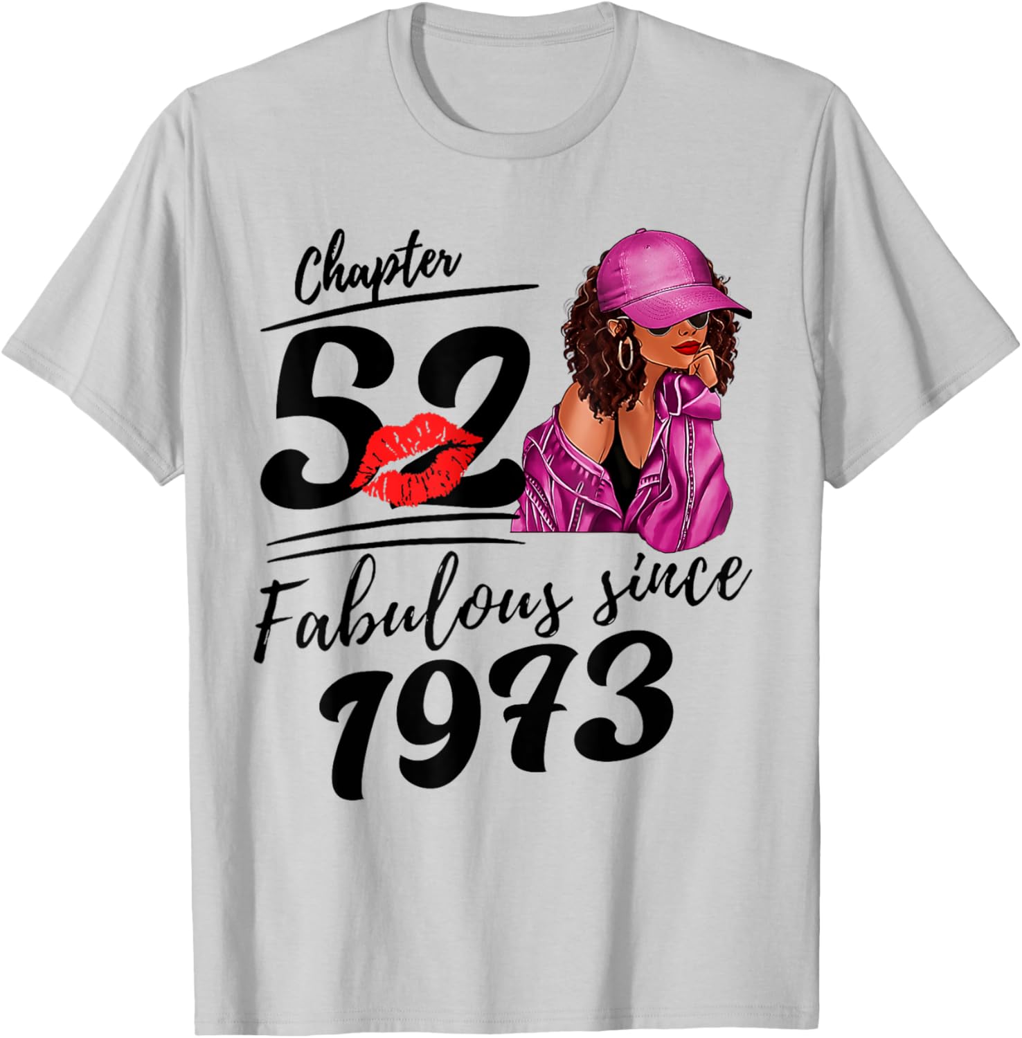 Fabulous Since 1973 Black Women 52nd Birthday T-Shirt for Celebrations - 7
