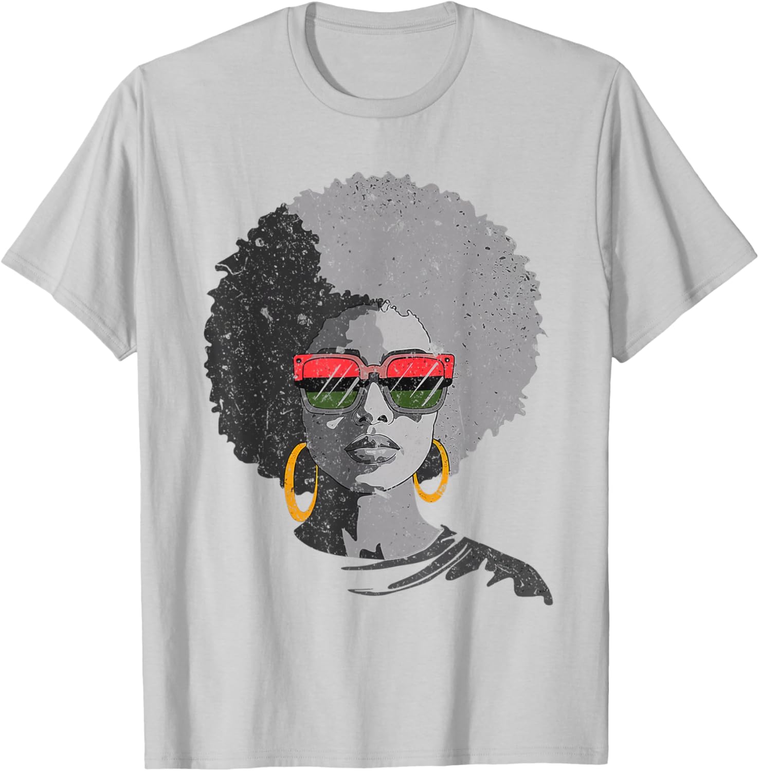 Black Queen Afro Melanin Juneteenth T-Shirt for Women - Stylish & Proud - 17
