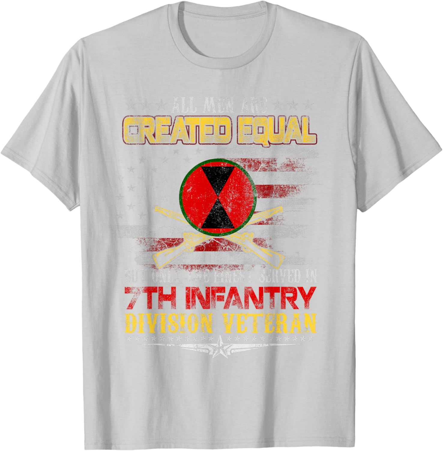 All Men Created Equal 7th Infantry Division Veteran T-Shirt for Heroes - 15