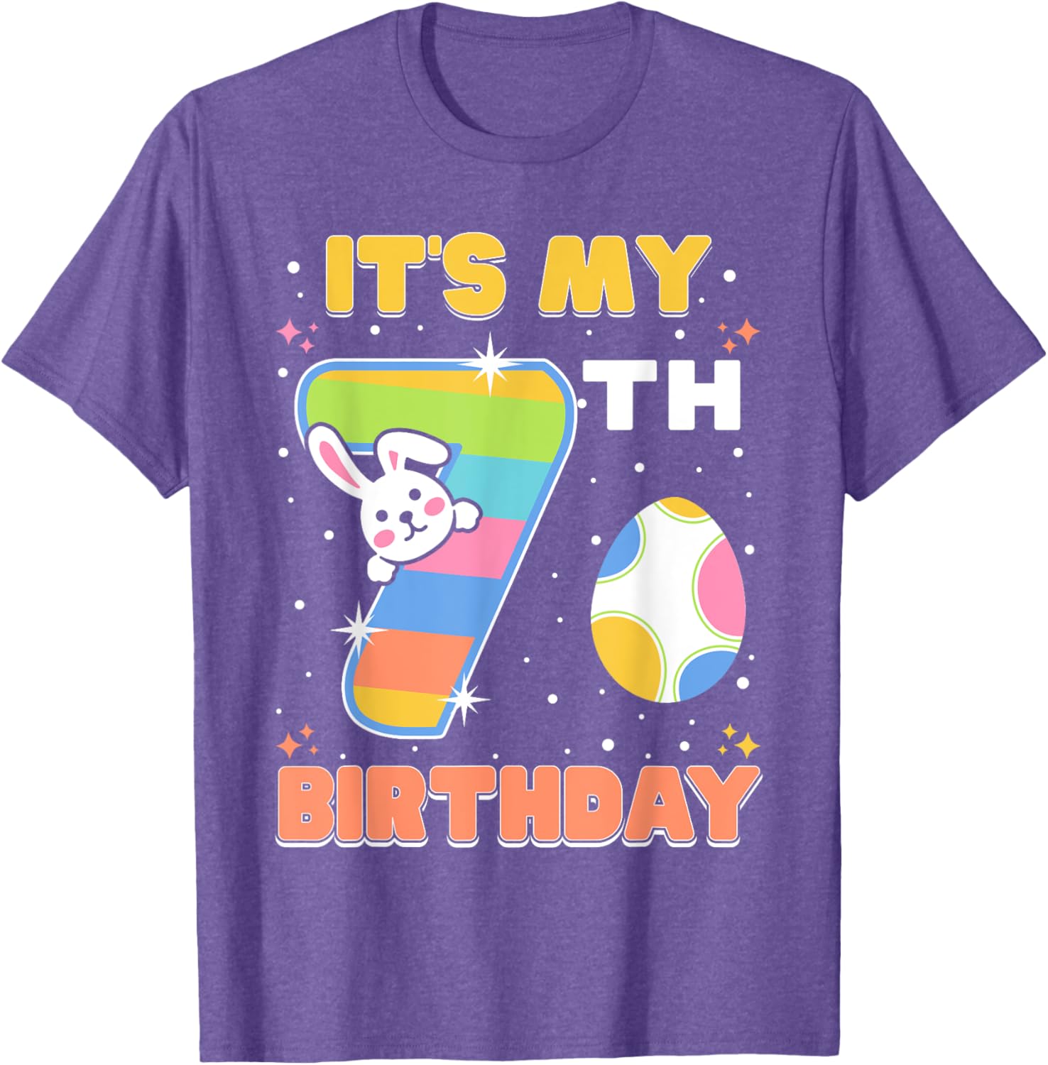 It's My 7th Birthday Easter Bunny T-Shirt for Kids Fun Gift - 12