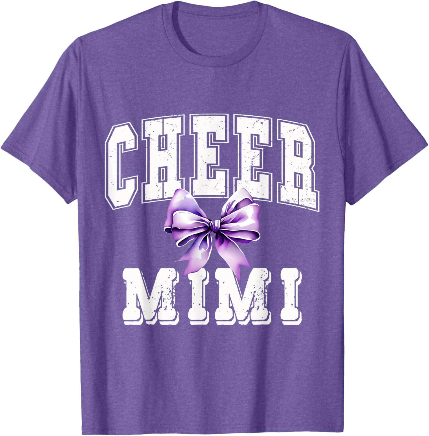 Cheer MIMI Coquette Purple Bow Cheerleader T-Shirt for Stylish Fans - 6