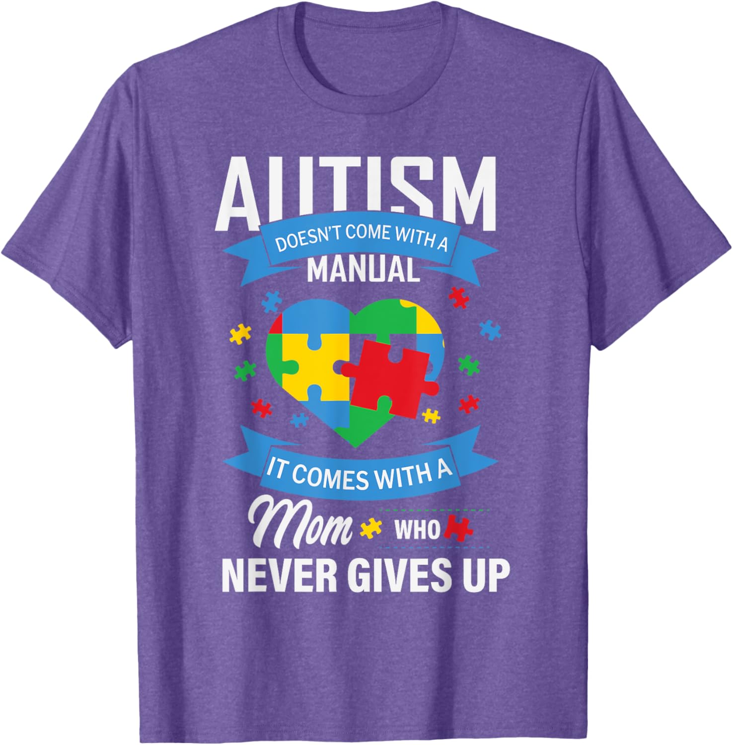 Autism Awareness T-Shirt for Moms - No Manual Needed Design - 6