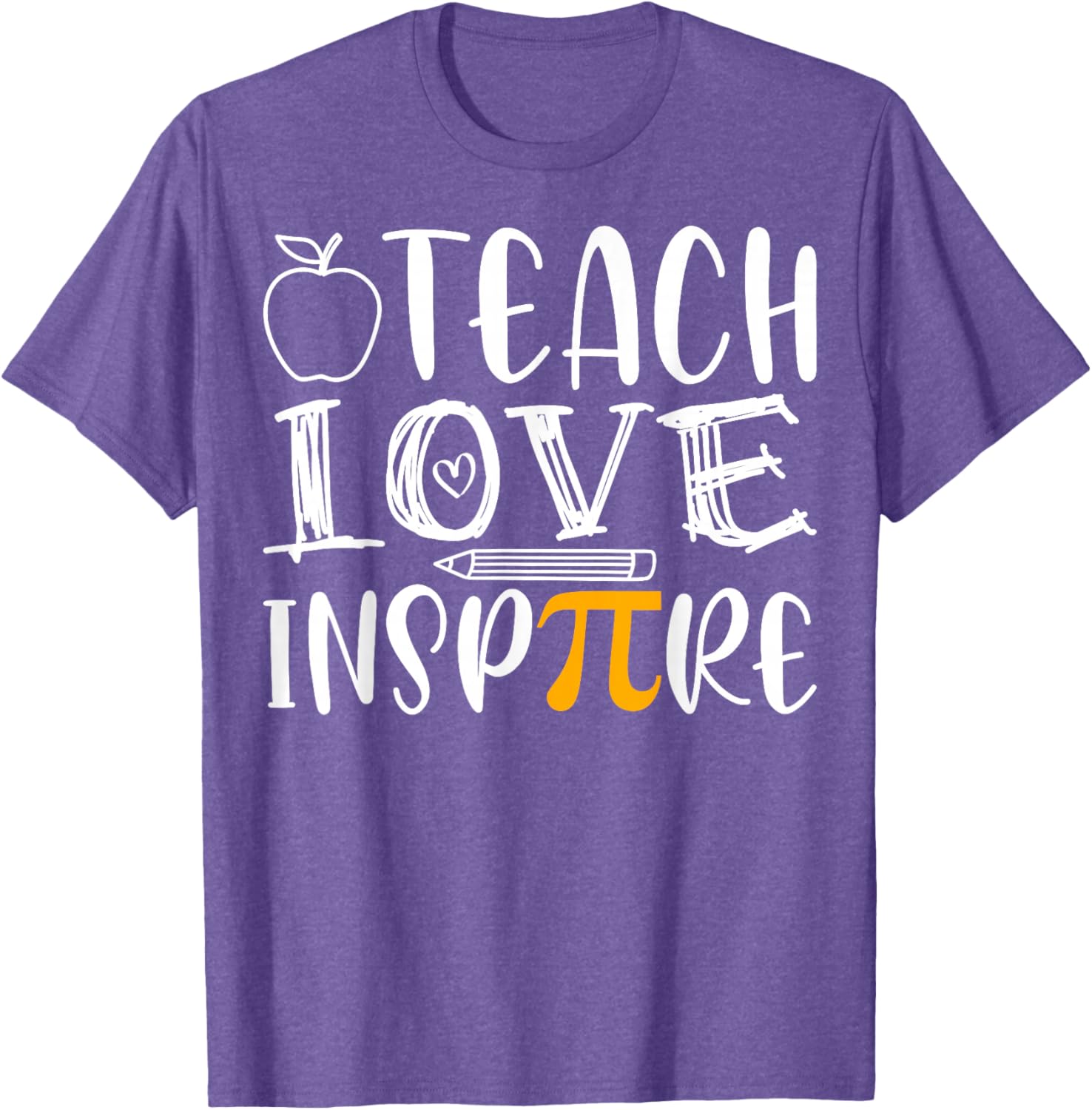 Teach Love Inspire Pi Day Math Teacher T-Shirt for Mathematicians - 14