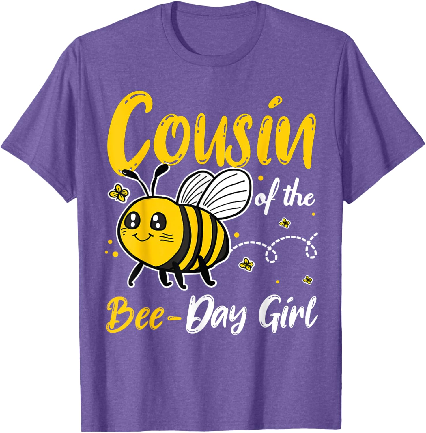 Cousin of the Bee Day Girl Birthday Squad Matching T-Shirt for Kids - 7