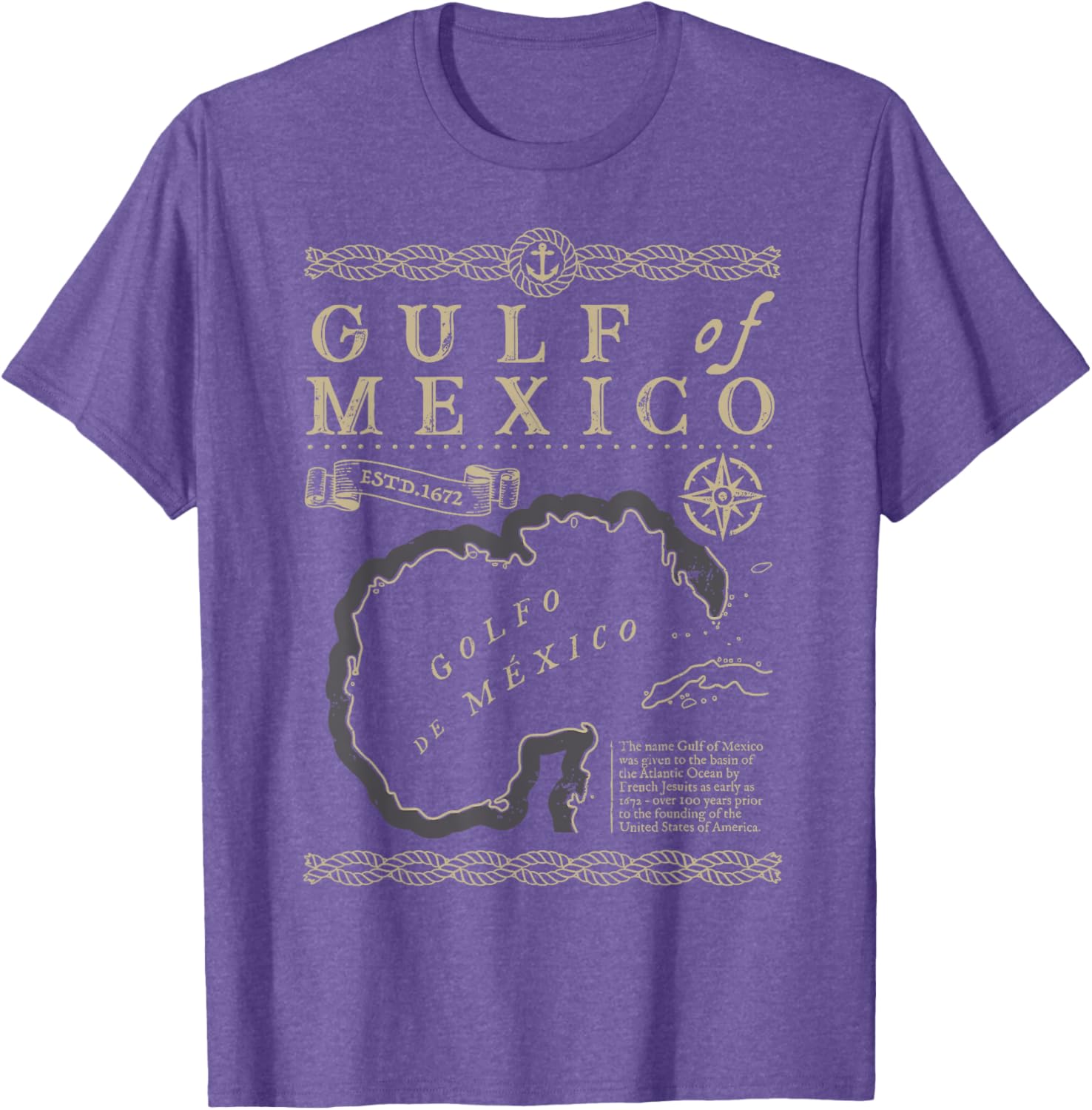 Vintage Gulf of Mexico T-Shirt Since 1672 for Beach Lovers - 14