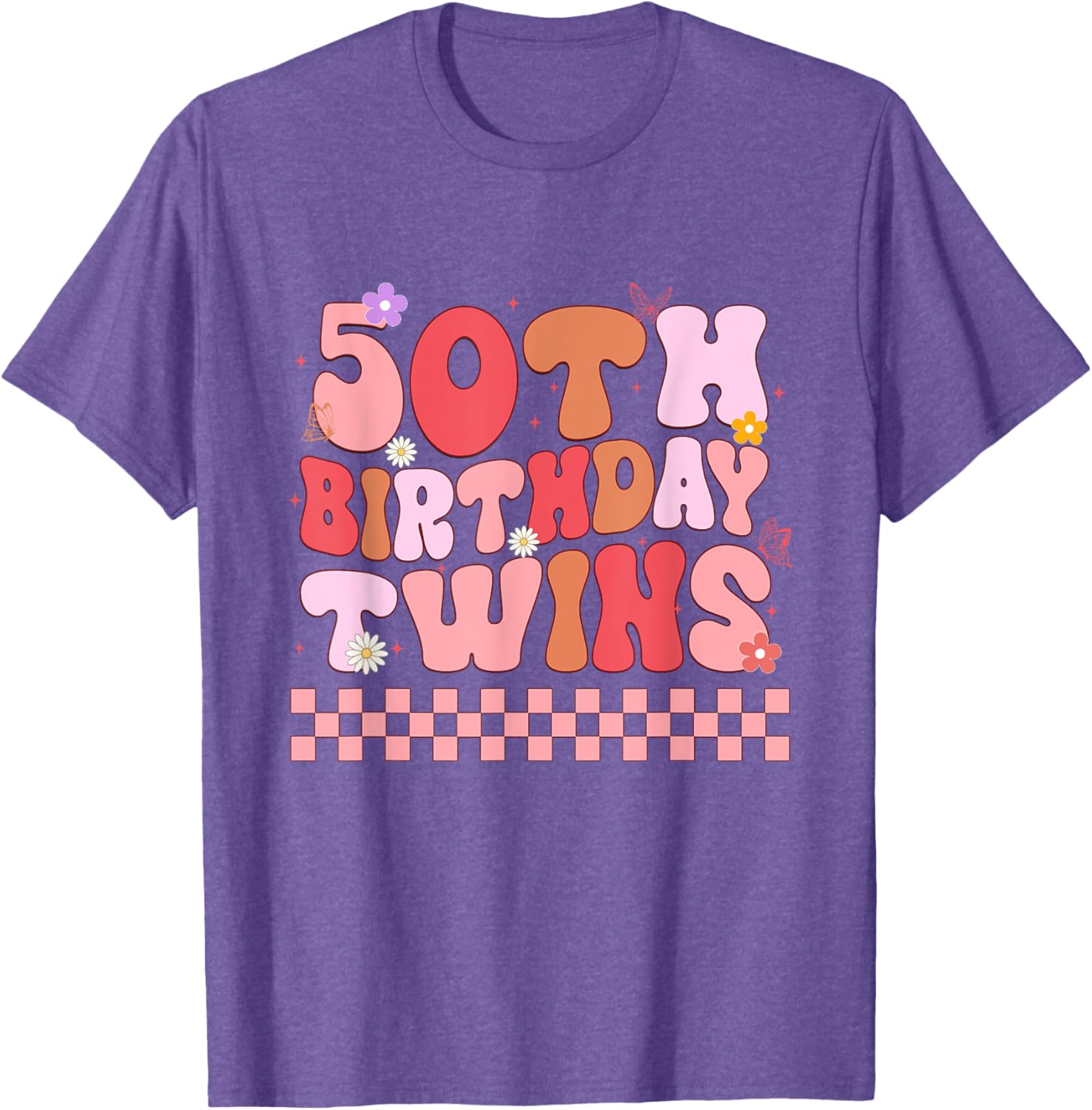 Matching 50th Birthday Twins T-Shirt for Siblings Celebrating Together - 4