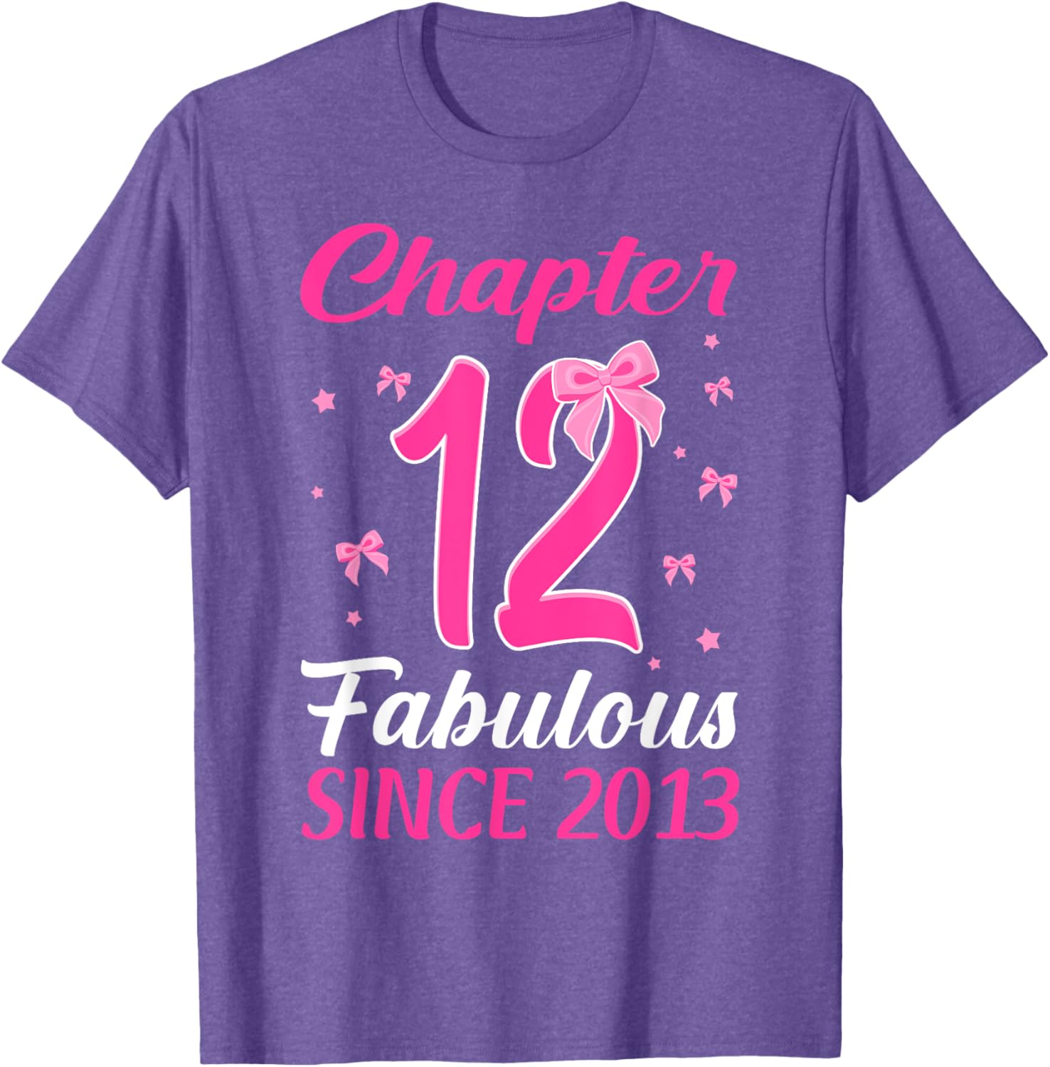 Fabulous Since 2013 Happy 12th Birthday Girl T-Shirt for Celebrations - 4