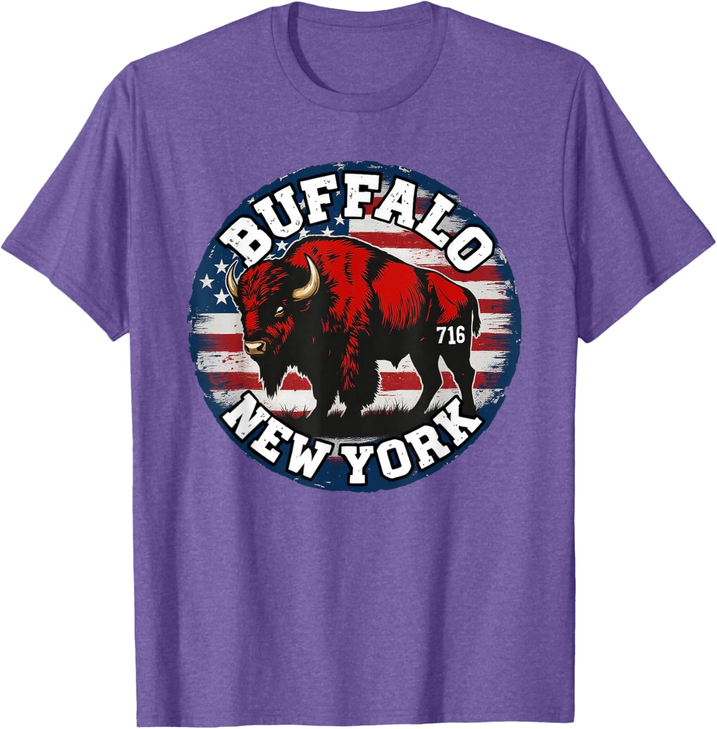 Buffalo New York Bison 716 Area Code Pride T-Shirt for WNY Fans - 7
