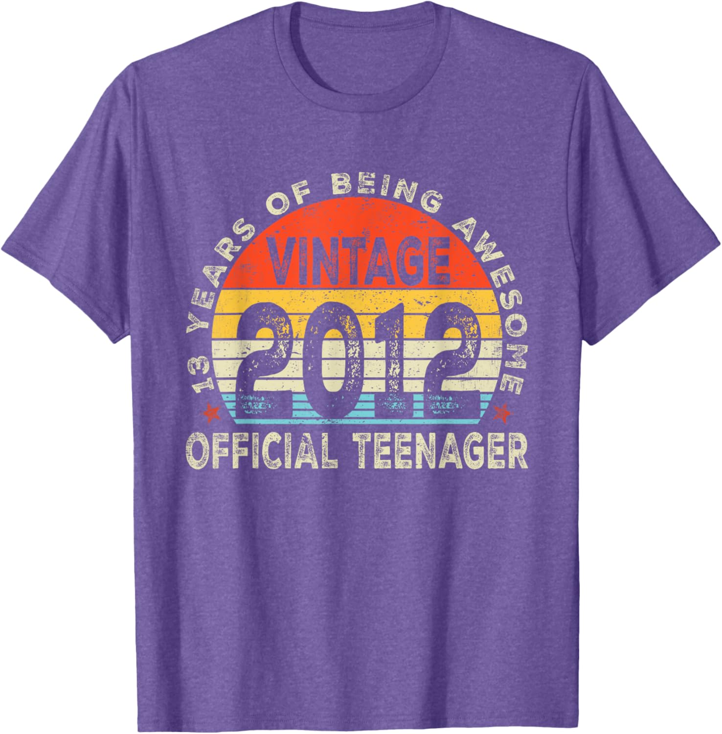 Vintage 2012 13th Birthday T-Shirt for Teens - Fun Gift Idea - 14