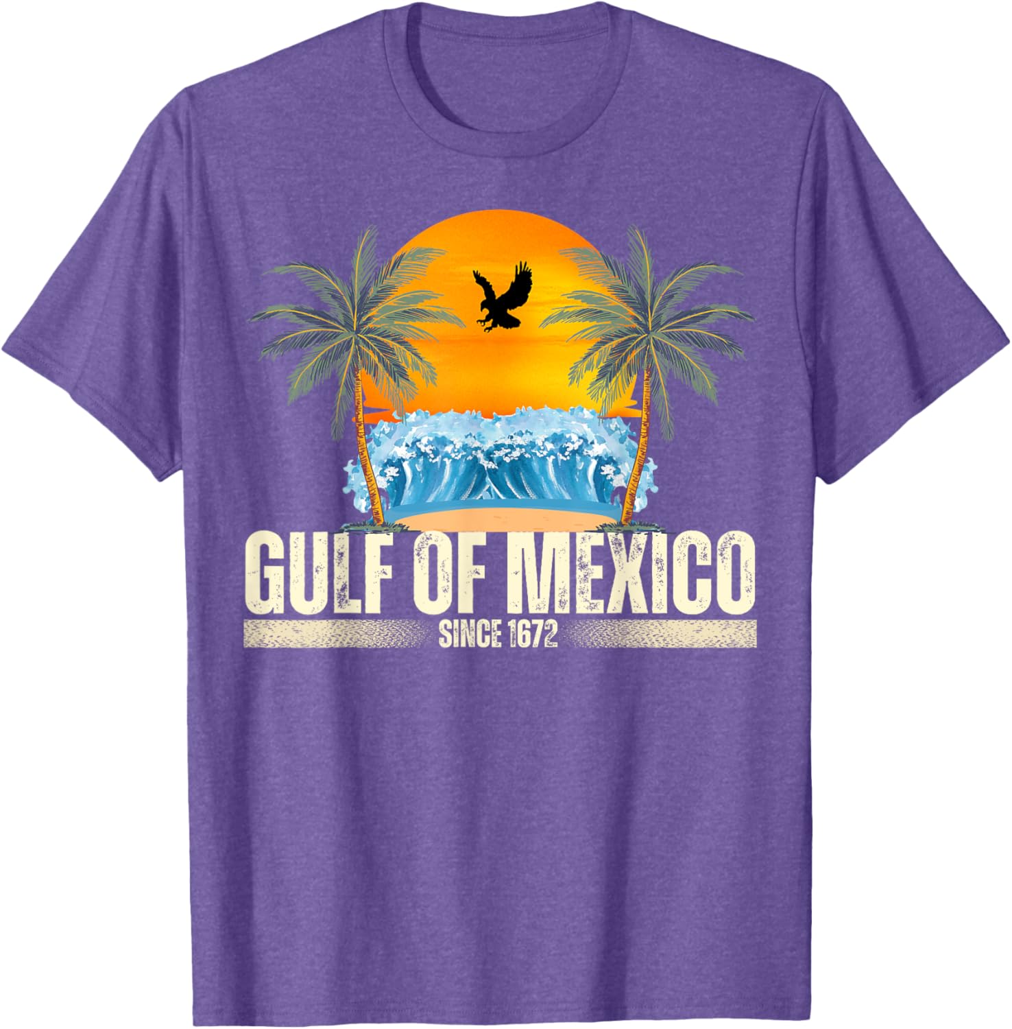 Vintage Gulf of Mexico Beach T-Shirt Since 1672 Retro Style Clothing - 14
