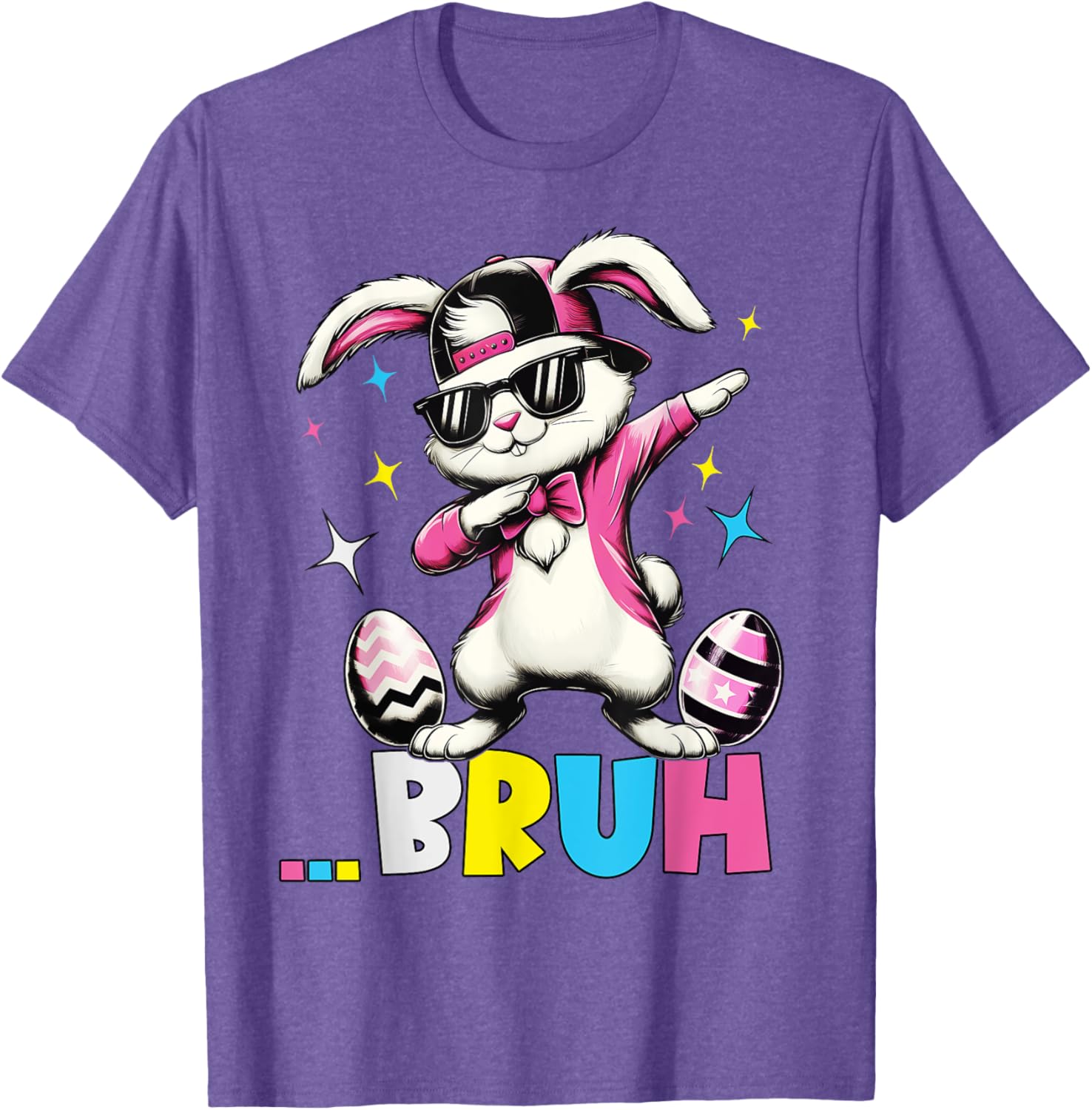 Cool Dabbing Bunny Sunglasses Easter T-Shirt for Kids and Teens - 11