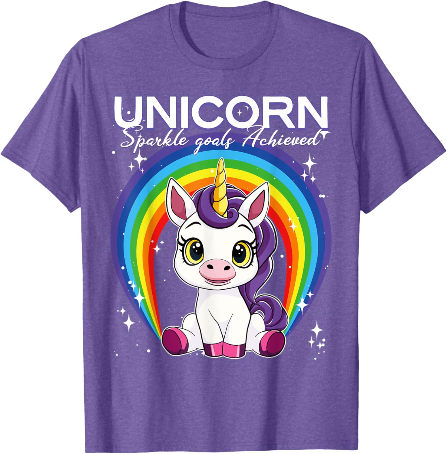 Unicorn Sparkle Goals Achieved T-Shirt for Dreamers and Believers - 9