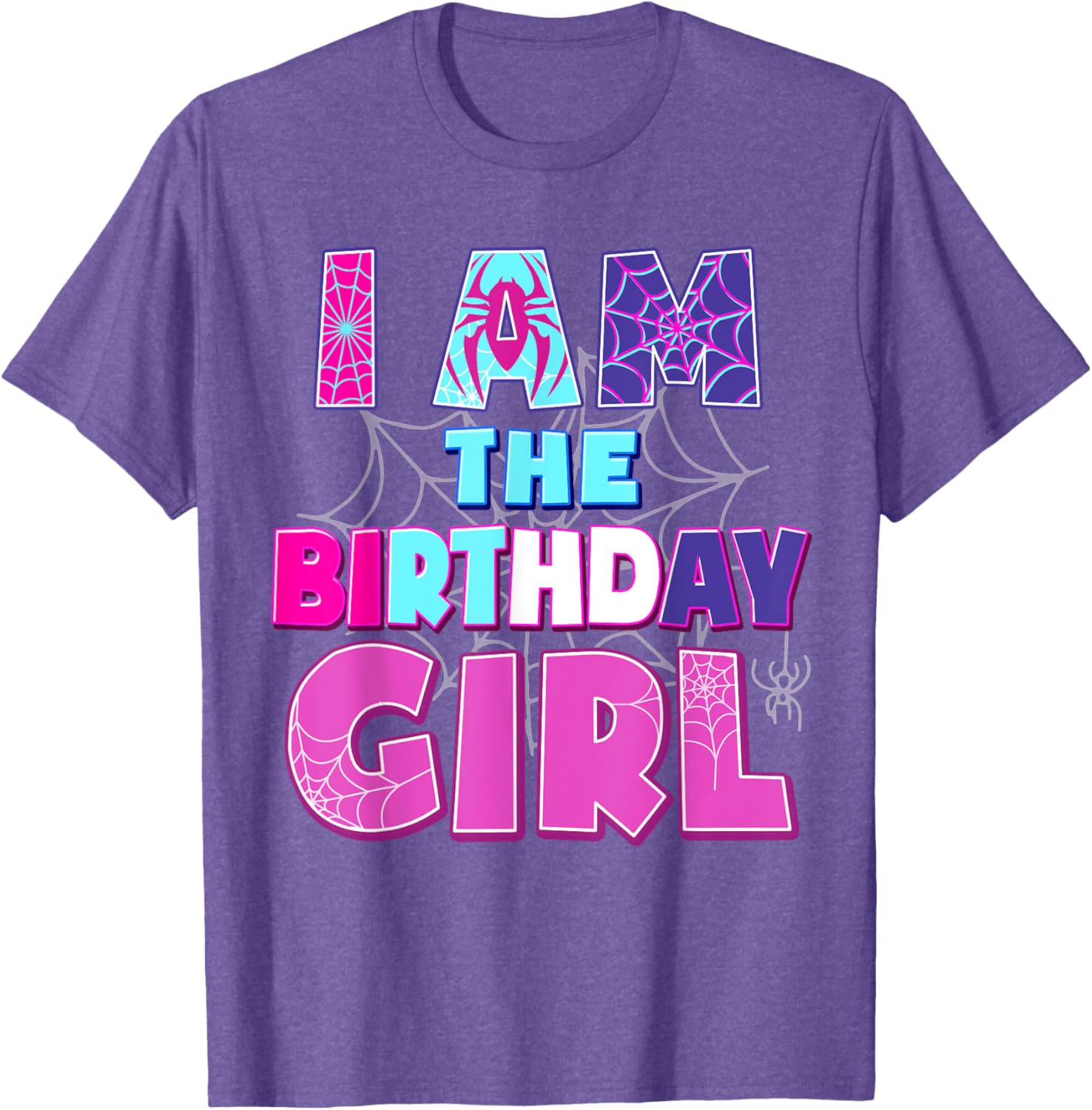 Funny Birthday Girl Spider T-Shirt for Birthday Party Fun - 11
